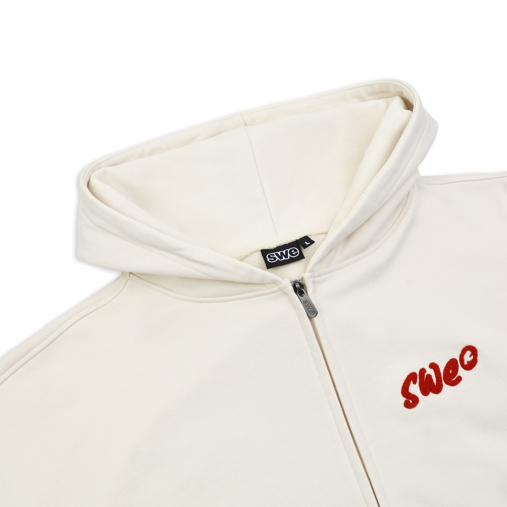 SWE SIGNATURE ZIP HOODIE - CREAM