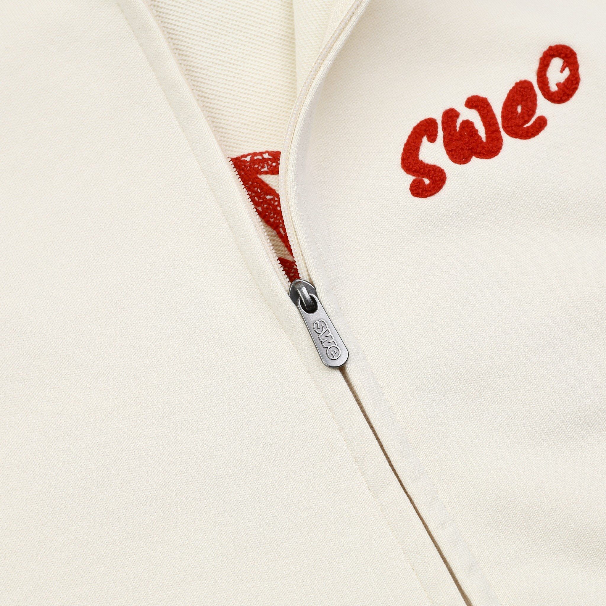 SWE SIGNATURE ZIP HOODIE - CREAM