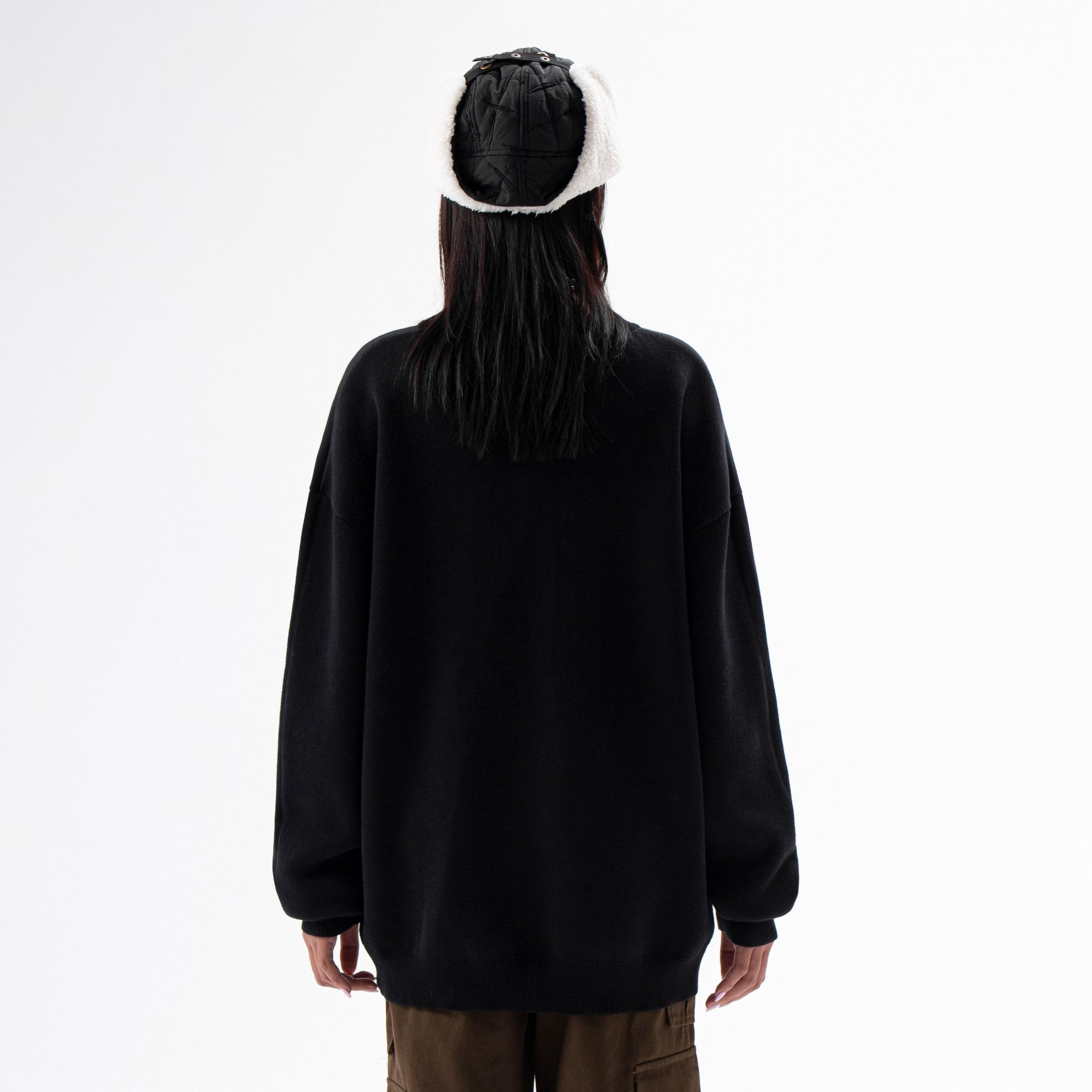 SWE F-LOVE KNIT SWEATER - BLACK