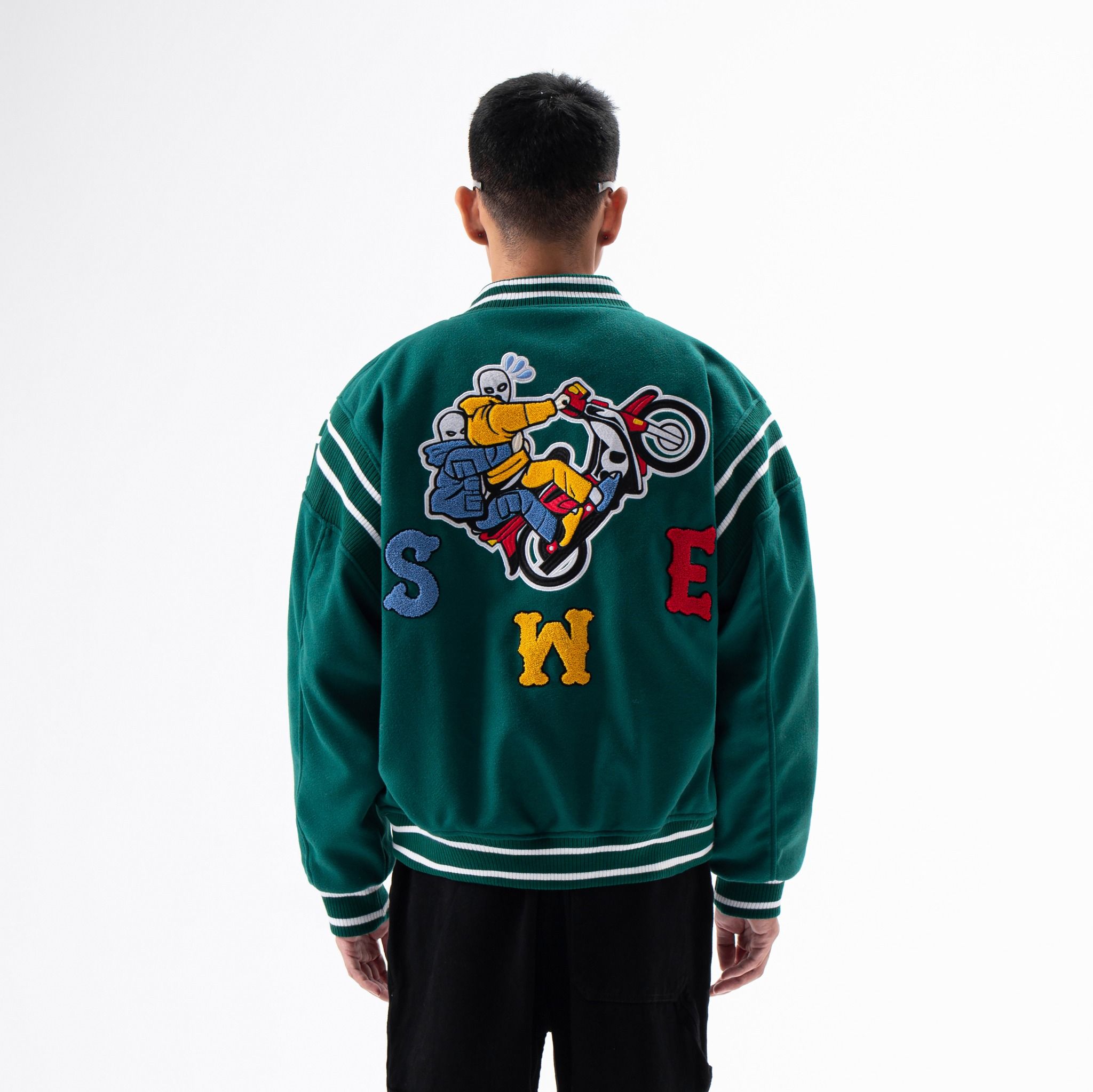 DREAM VARSITY JACKET - GREEN