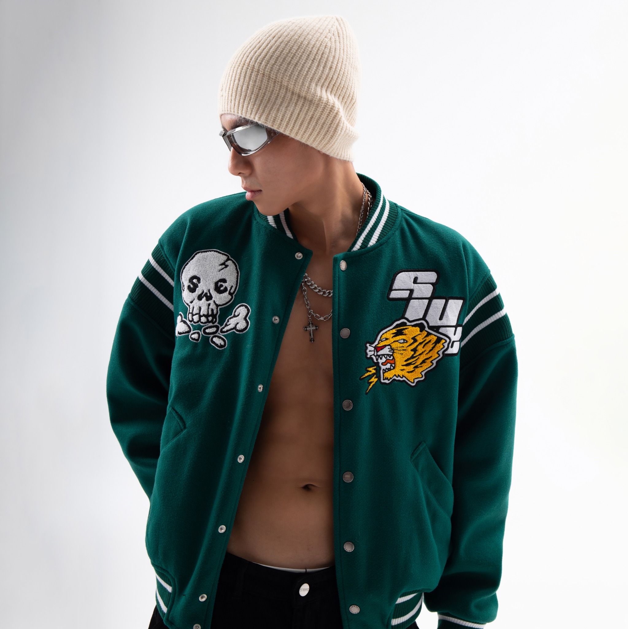 DREAM VARSITY JACKET - GREEN