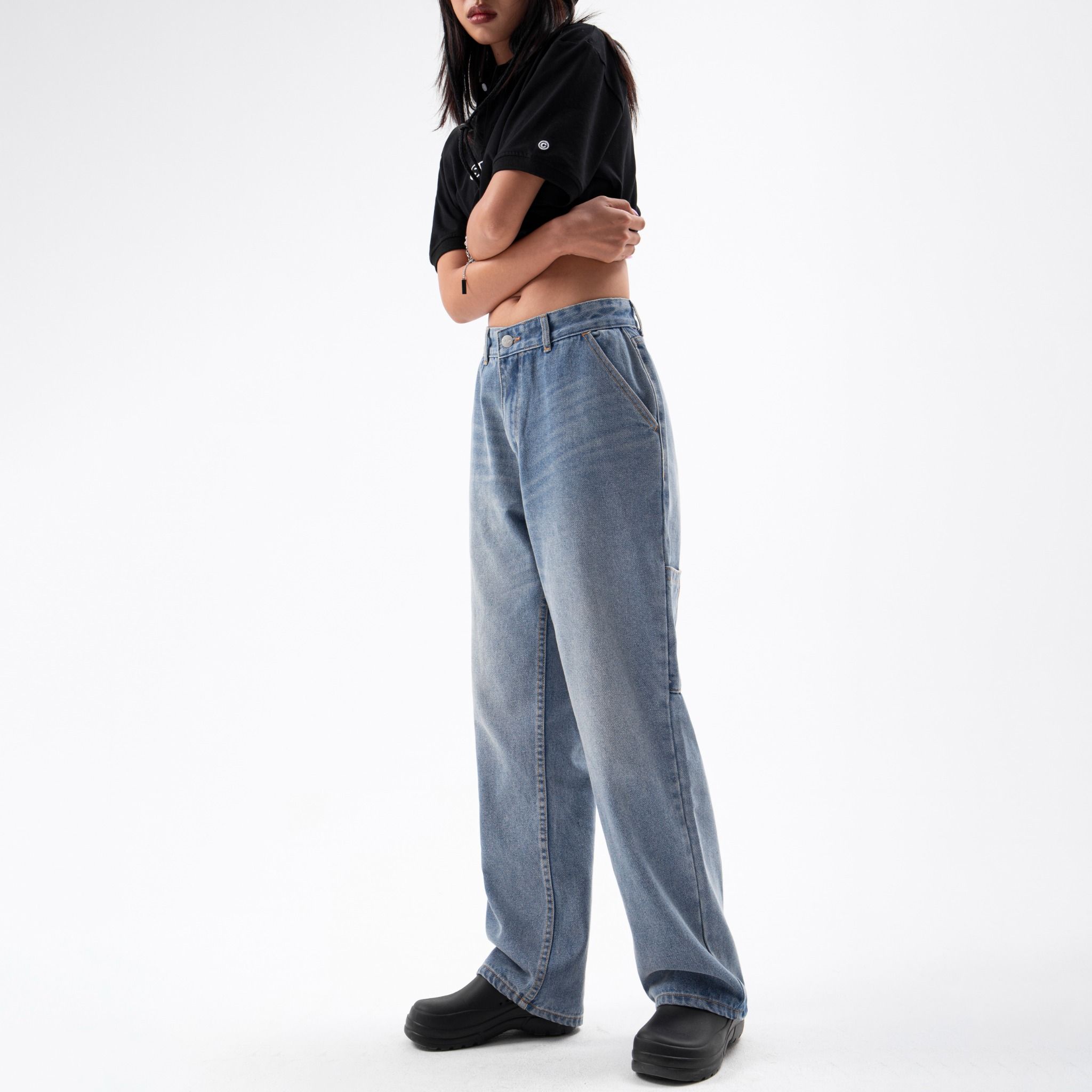 STRAIGHT JEANS - BLUE