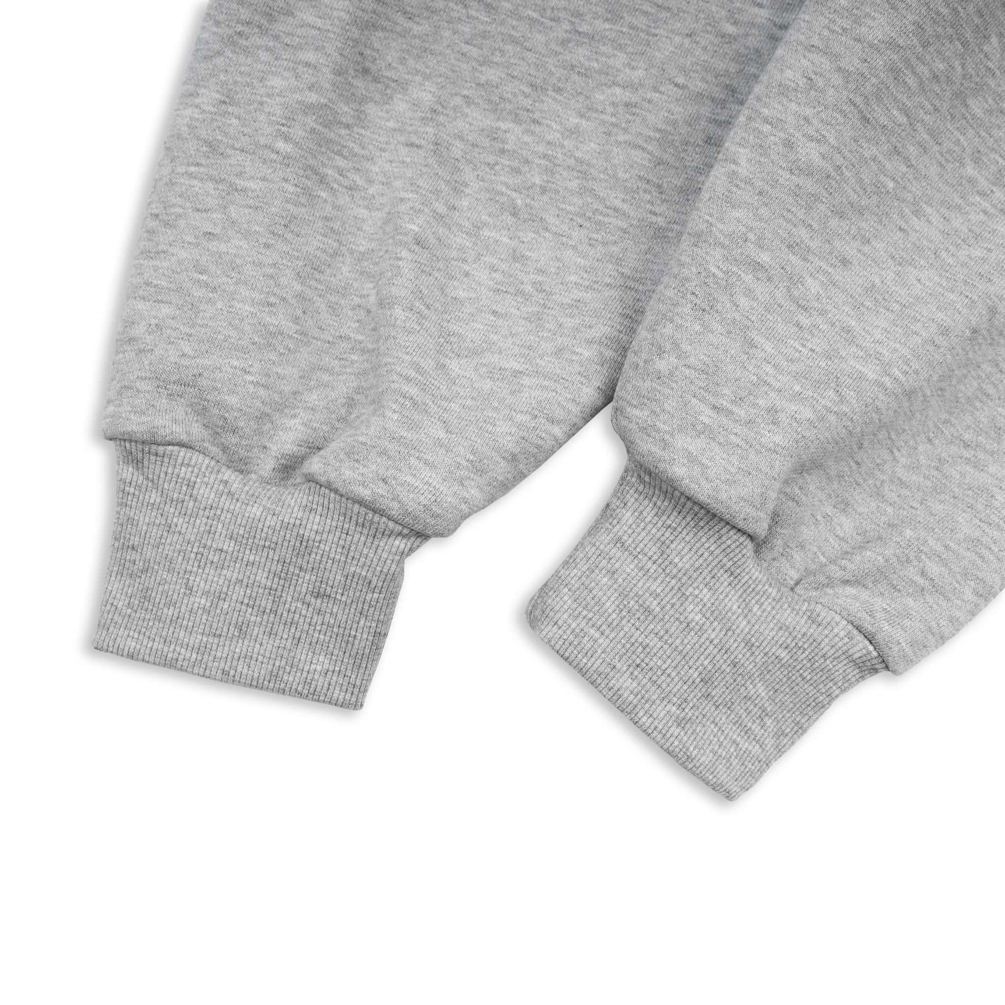 SWE STUDDED ZIP HOODIE - GRAY