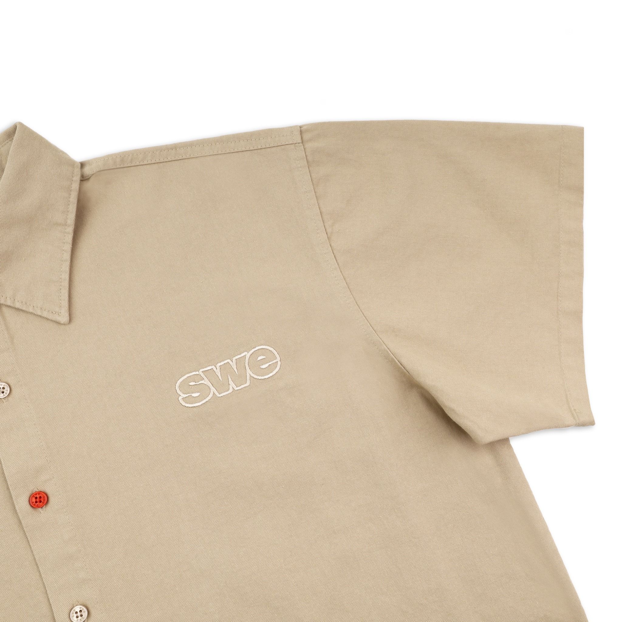SWE PIN BUTTON SHIRT - BEIGE