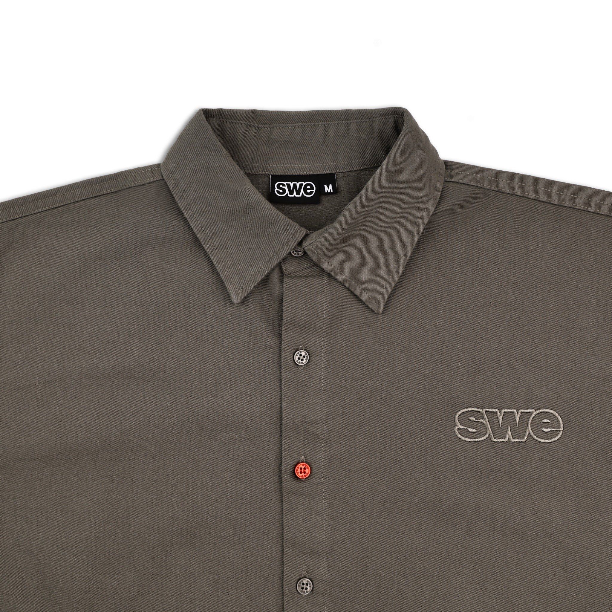 PIN BUTTON SHIRT - GRAY