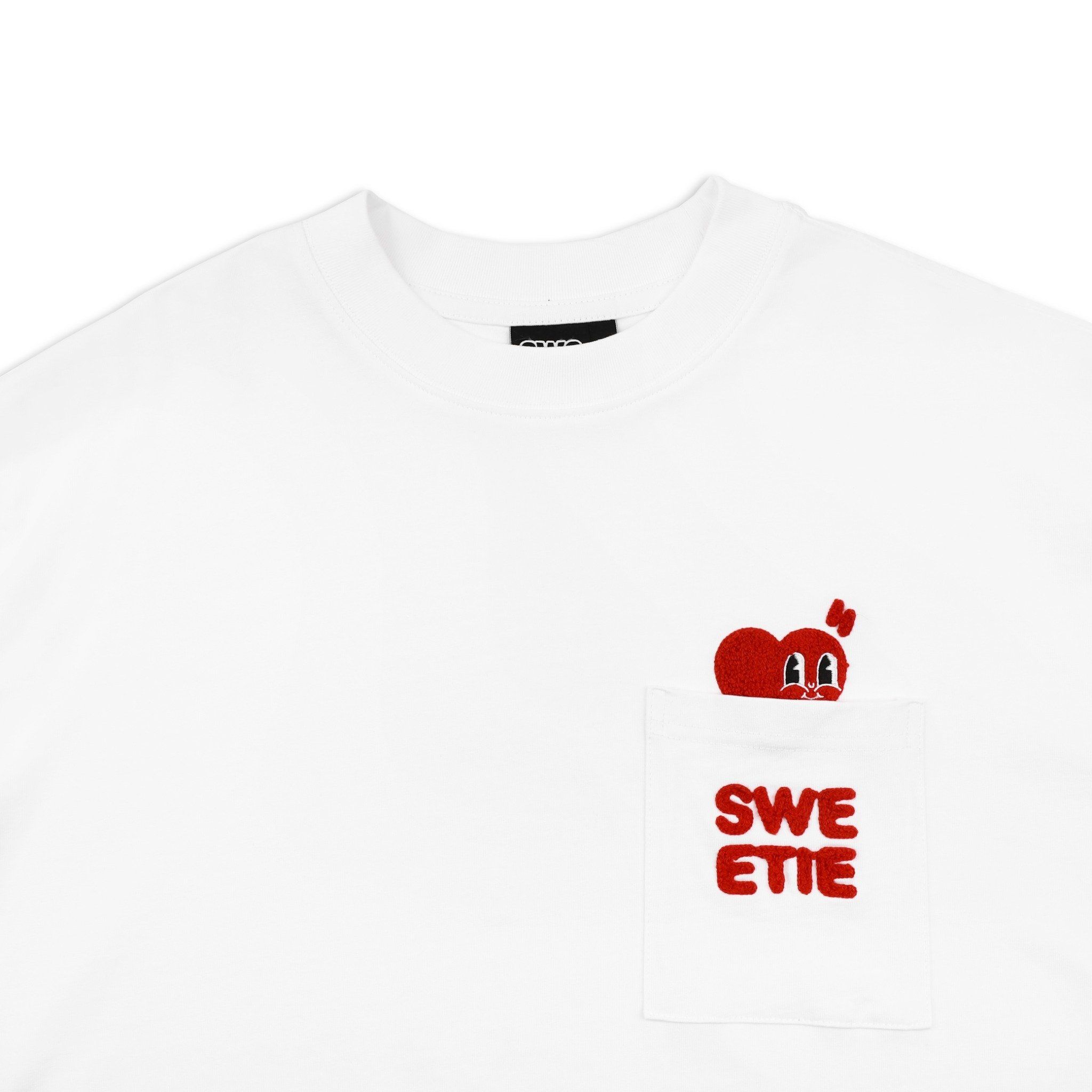 PEEKING POCKET TEE - WHITE