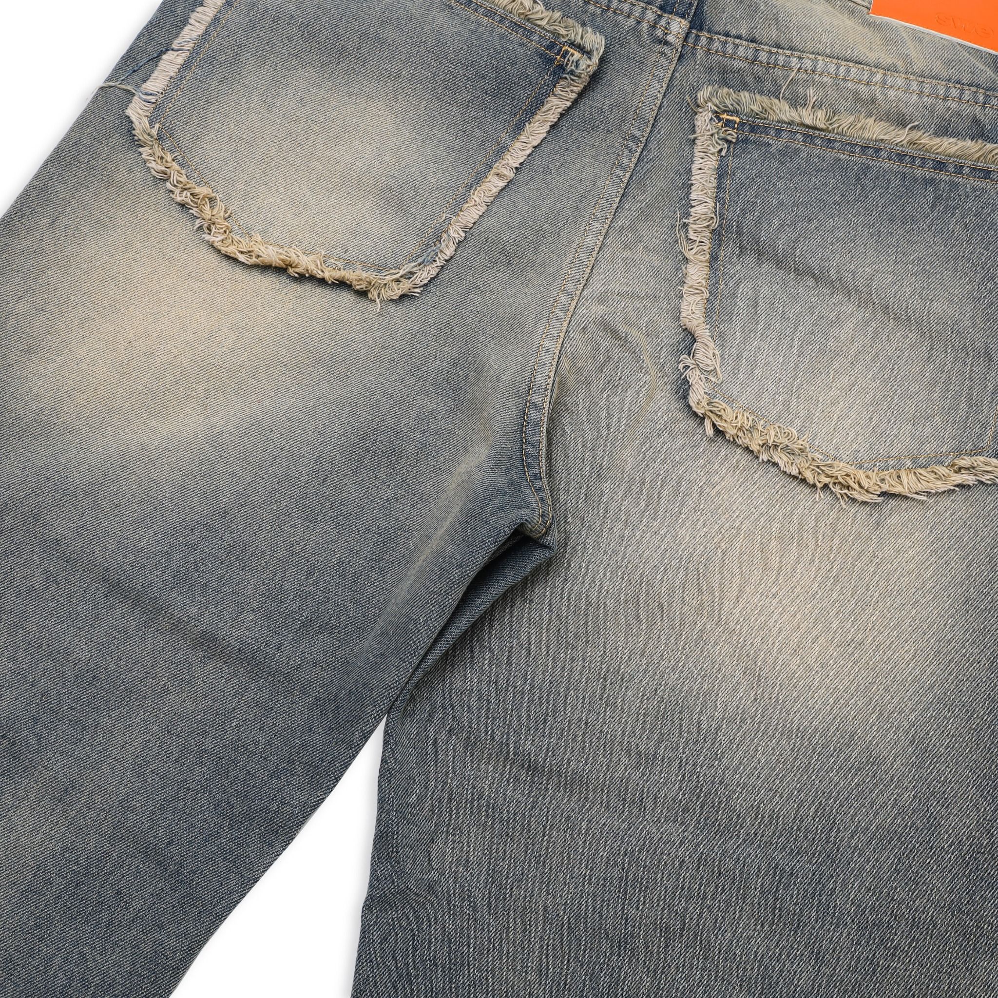 EDGE WASHED JEANS - BLUE