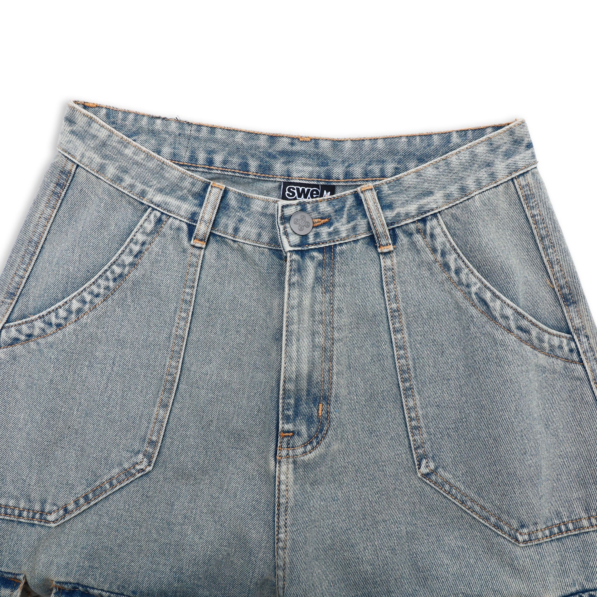 SWE NOMAD DENIM SHORTS - WASHED BLUE