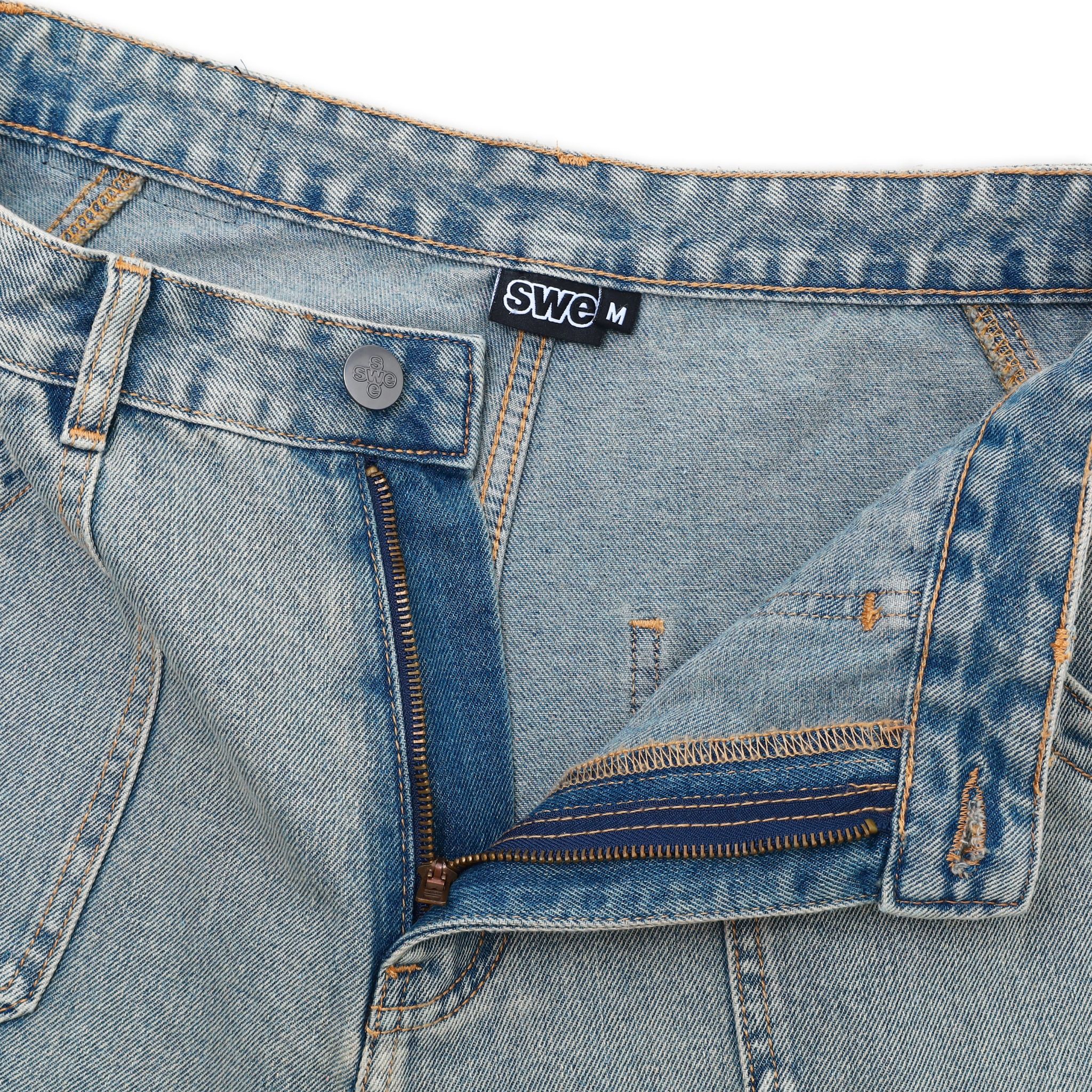 SWE NOMAD DENIM SHORTS - WASHED BLUE