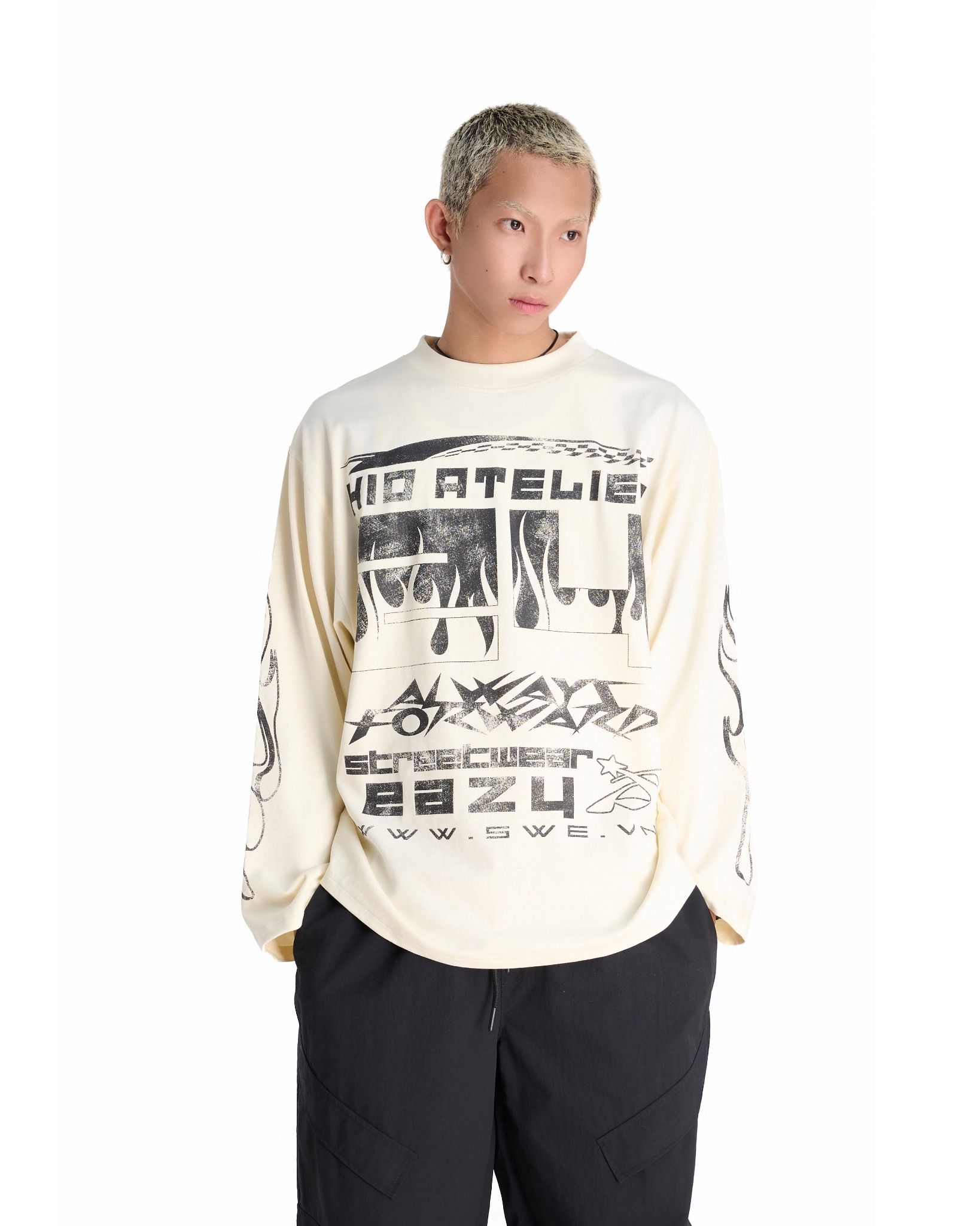 SWE YOUTH LS TEE - CREAM