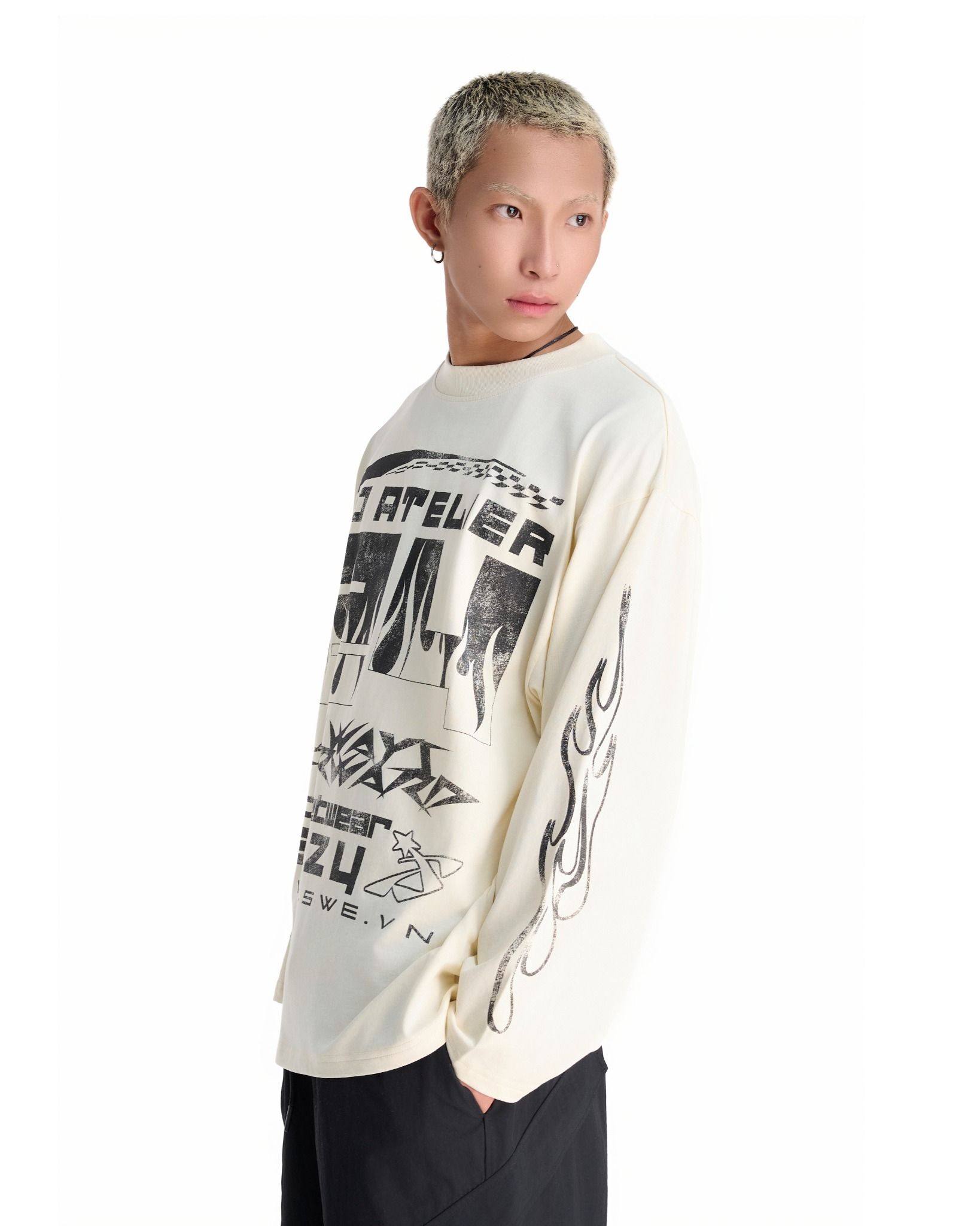SWE YOUTH LS TEE - CREAM