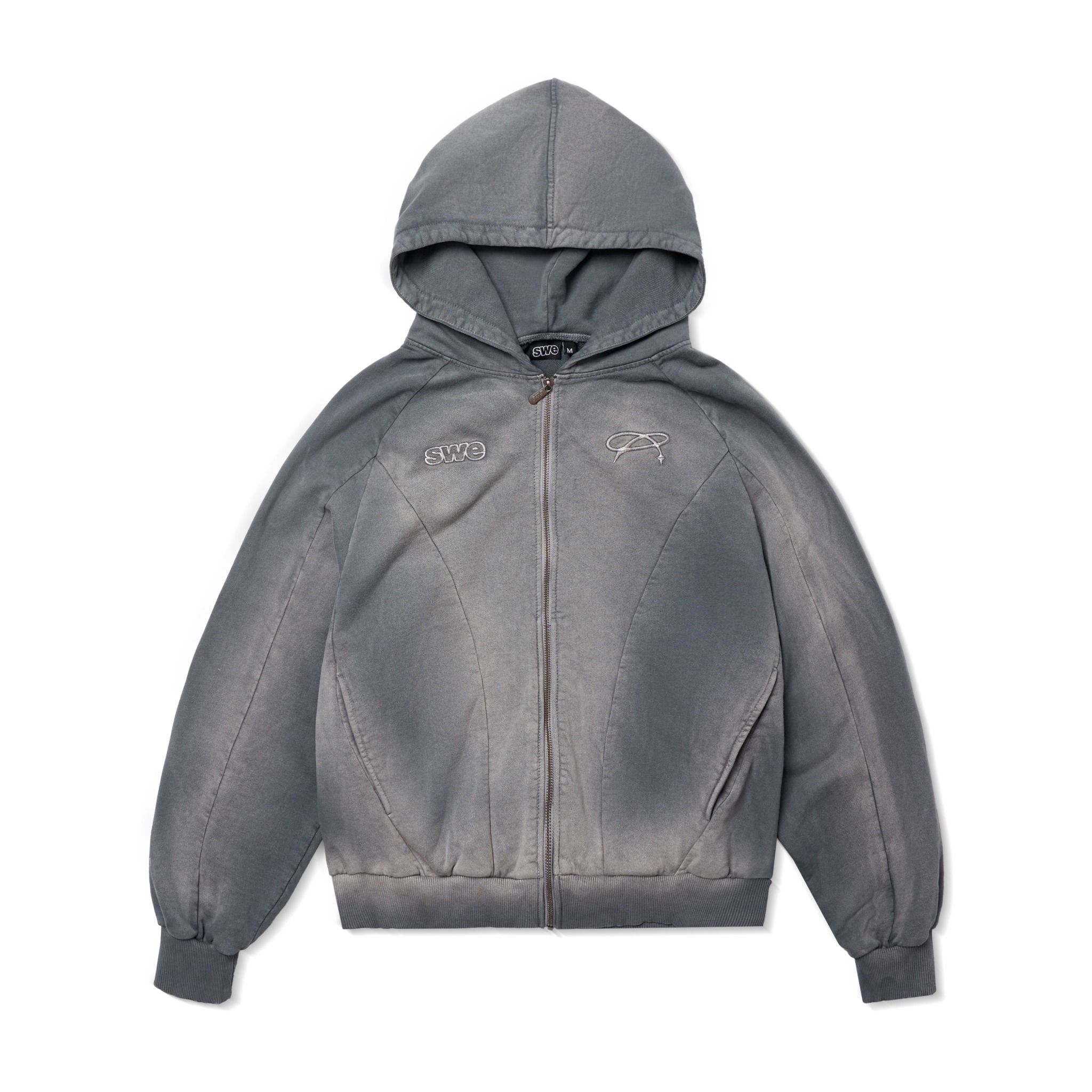SWE LOOSE ZIP HOODIE - WASHED