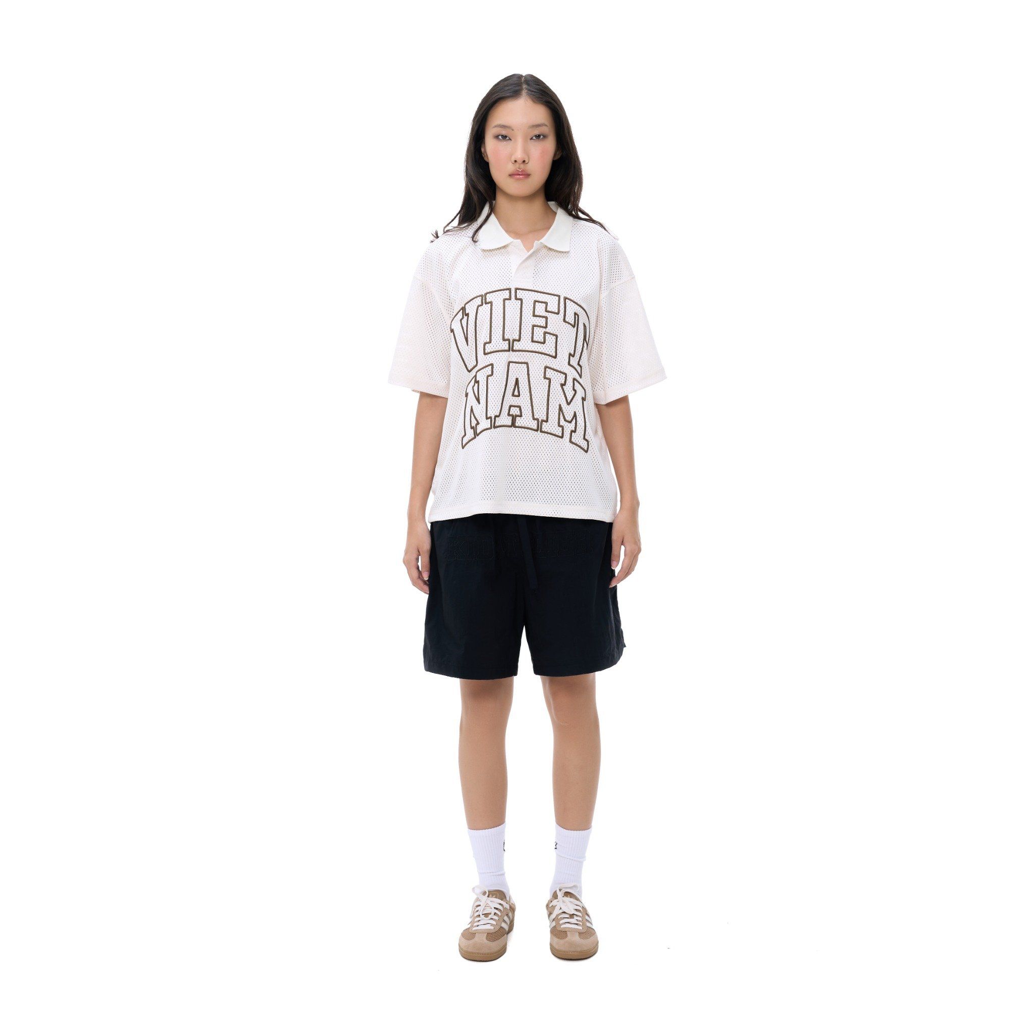 SWE VN MESH POLO - CREAM