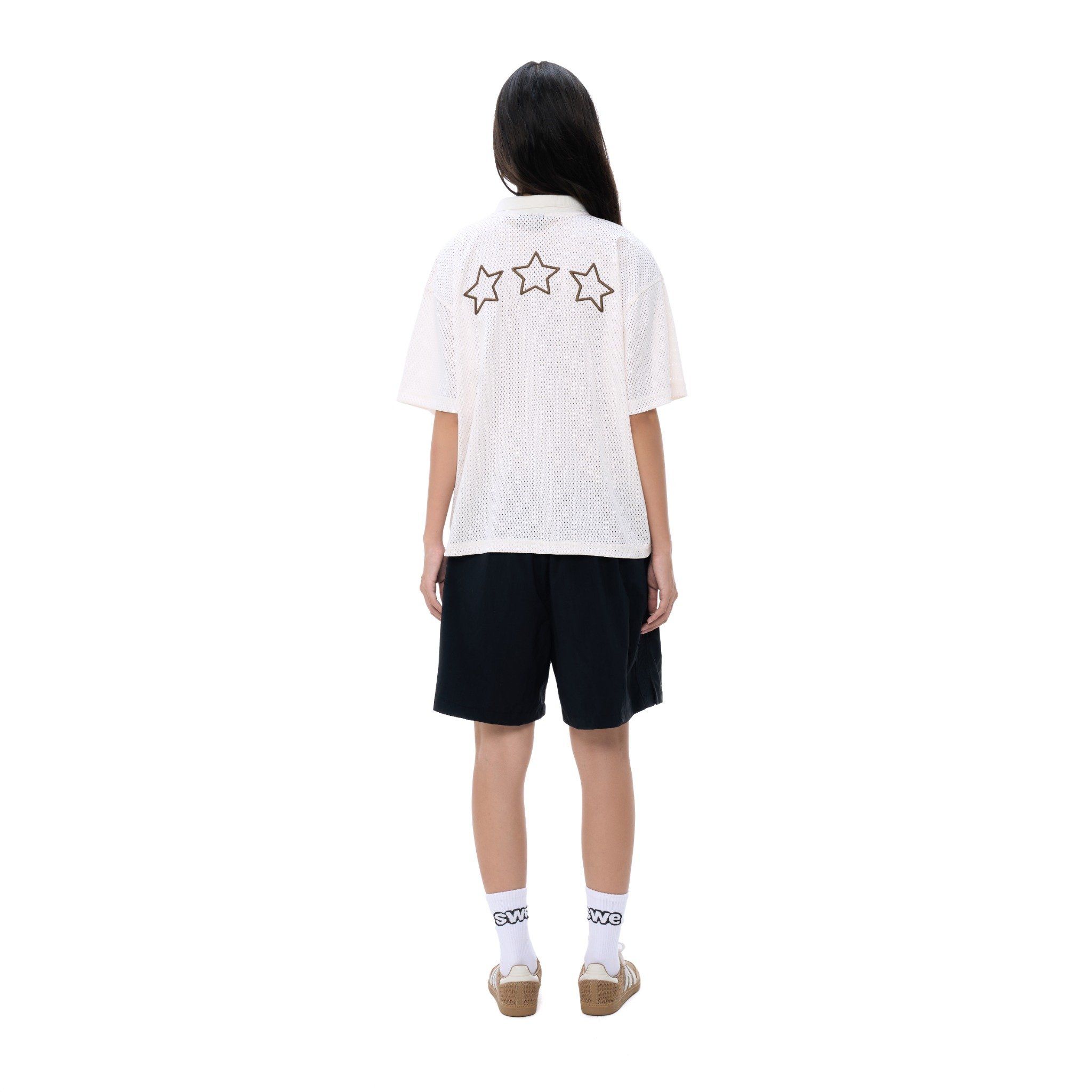 SWE VN MESH POLO - CREAM