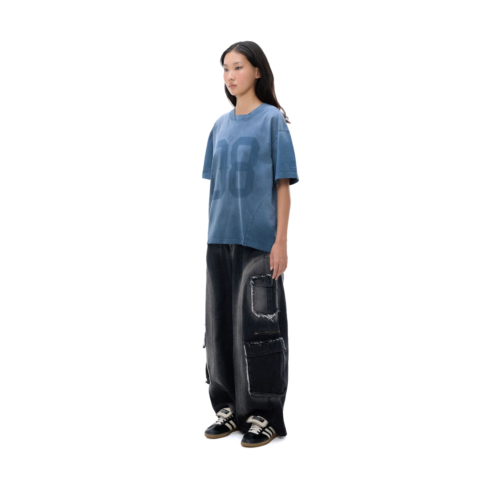 SWE 8TH WASHED TEE - STORM BLUE