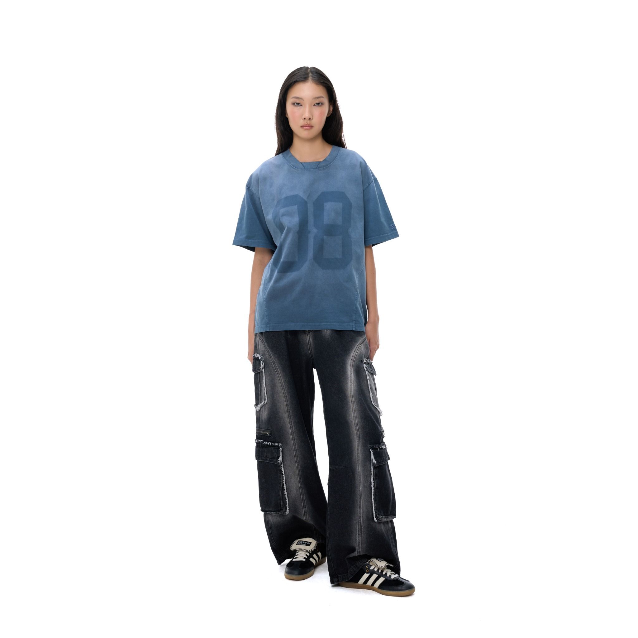 SWE 8TH WASHED TEE - STORM BLUE