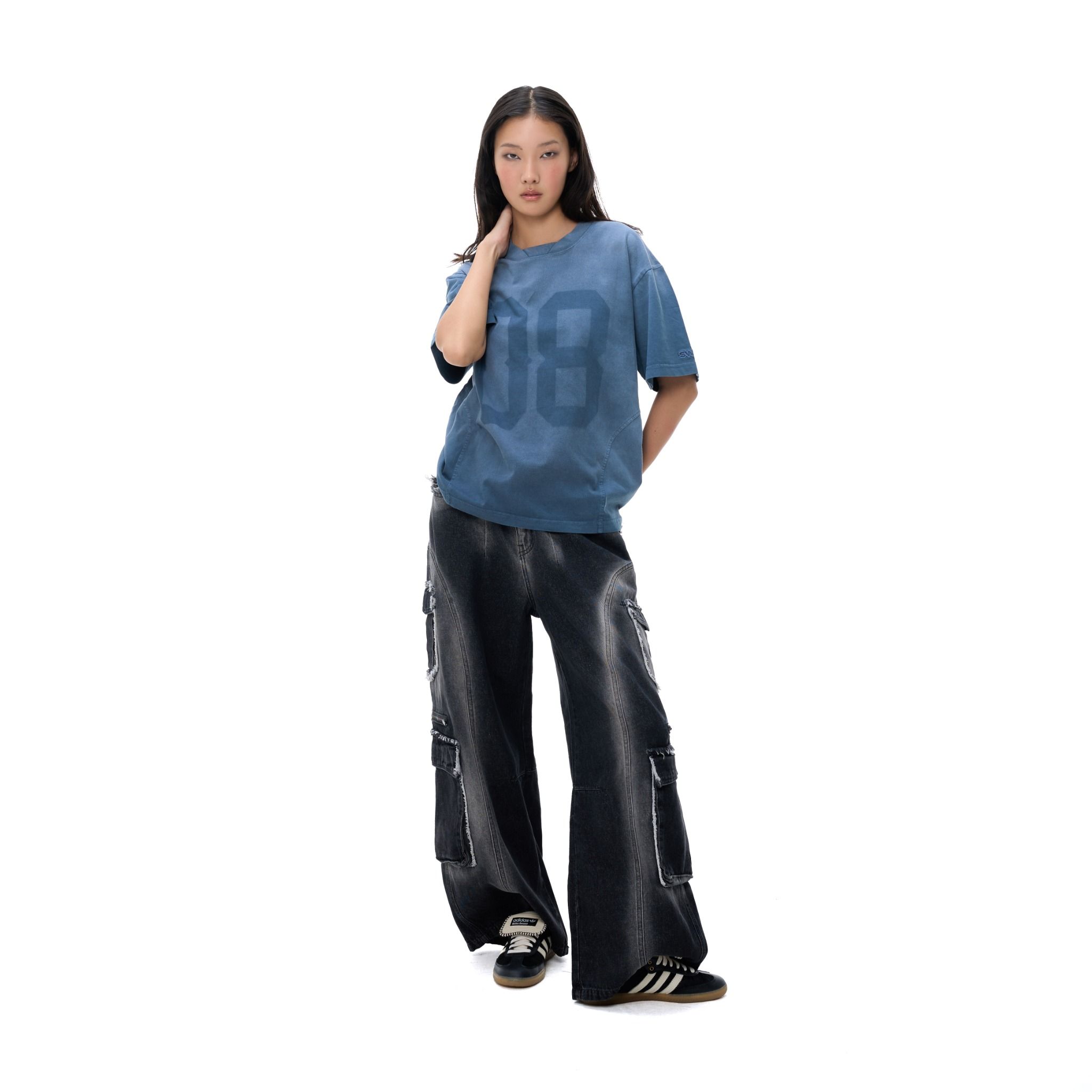 SWE 8TH WASHED TEE - STORM BLUE