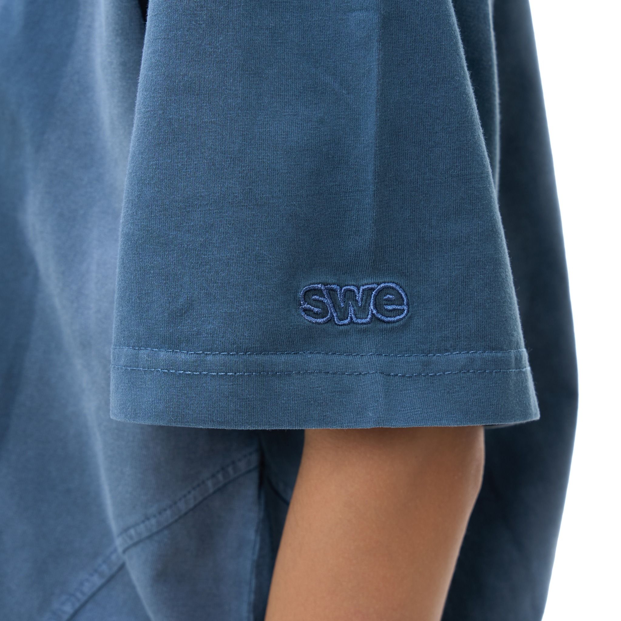 SWE 8TH WASHED TEE - STORM BLUE