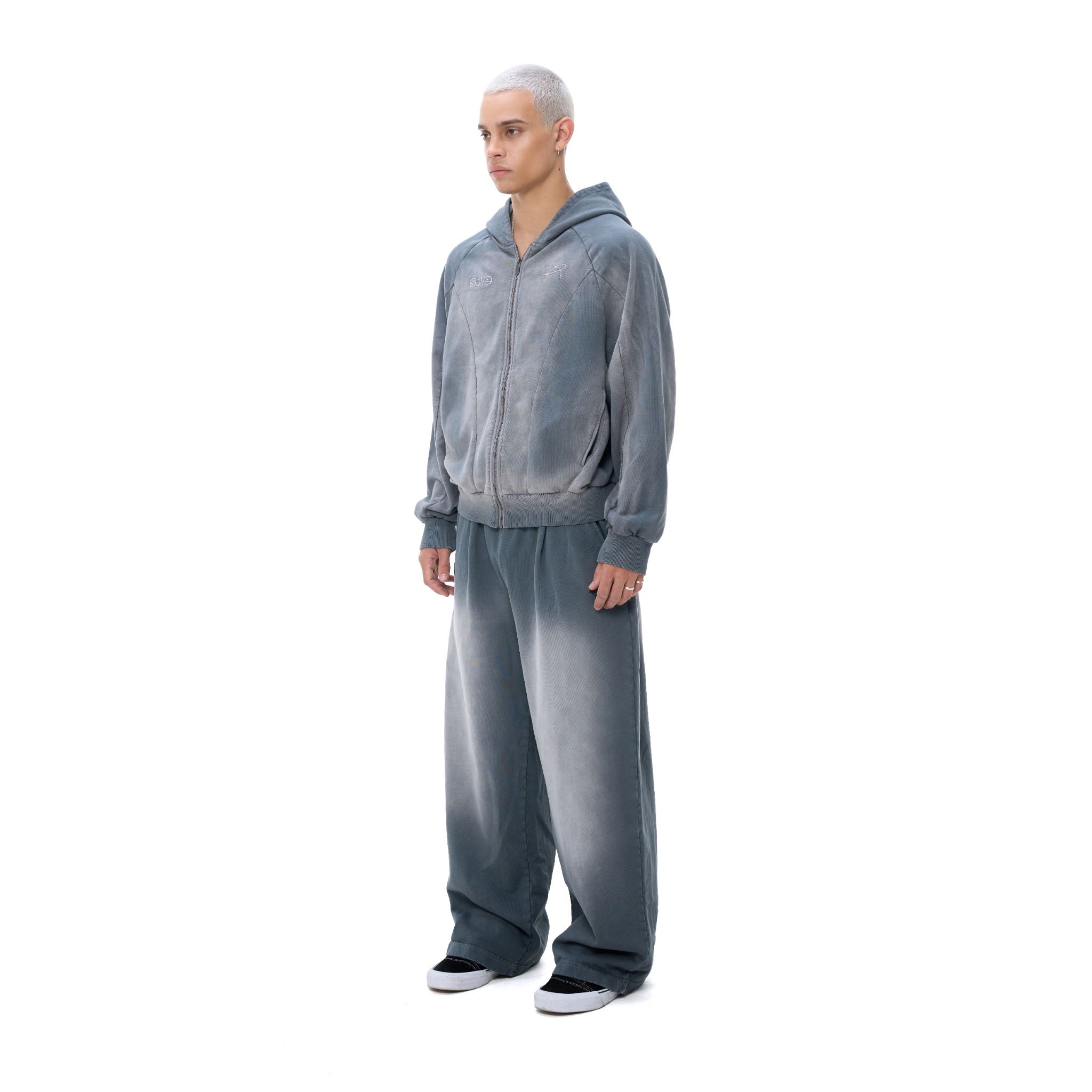 SWE LOOSE ZIP HOODIE - WASHED