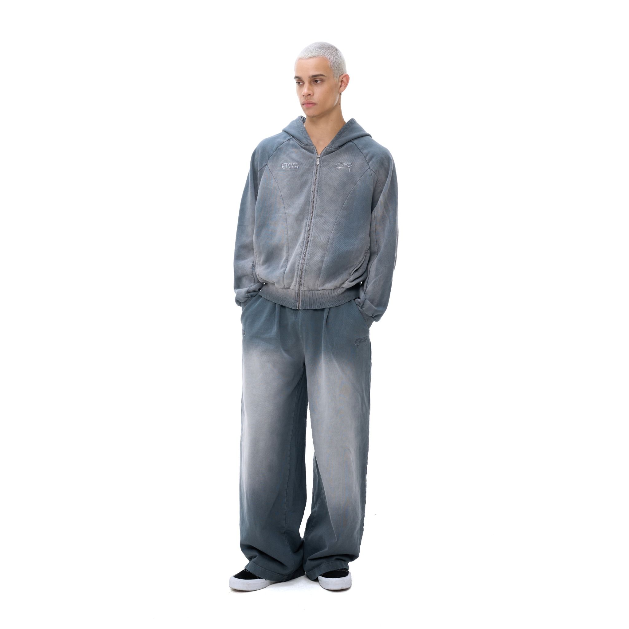 SWE LOOSE ZIP HOODIE - WASHED
