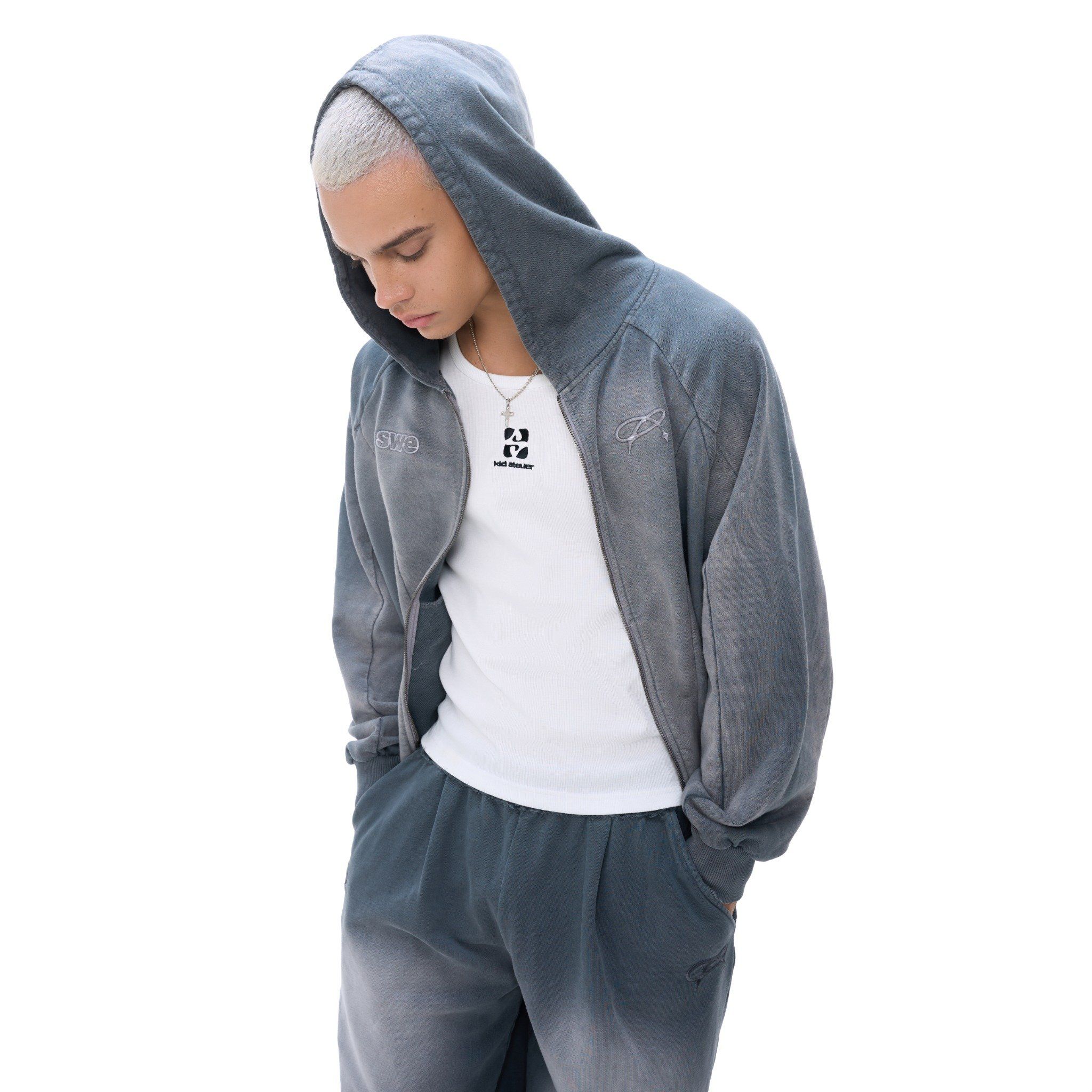 SWE LOOSE ZIP HOODIE - WASHED