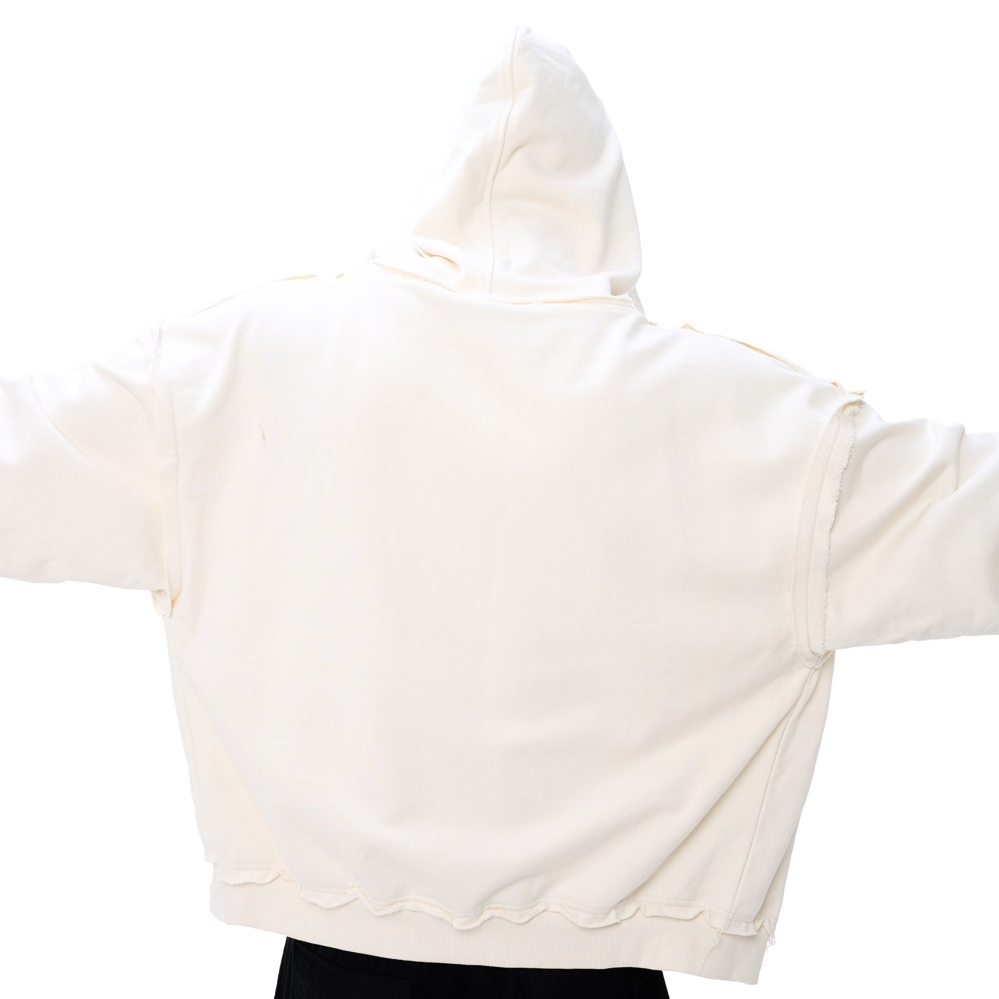 EIGHT ZIP HOODIE - CREAM