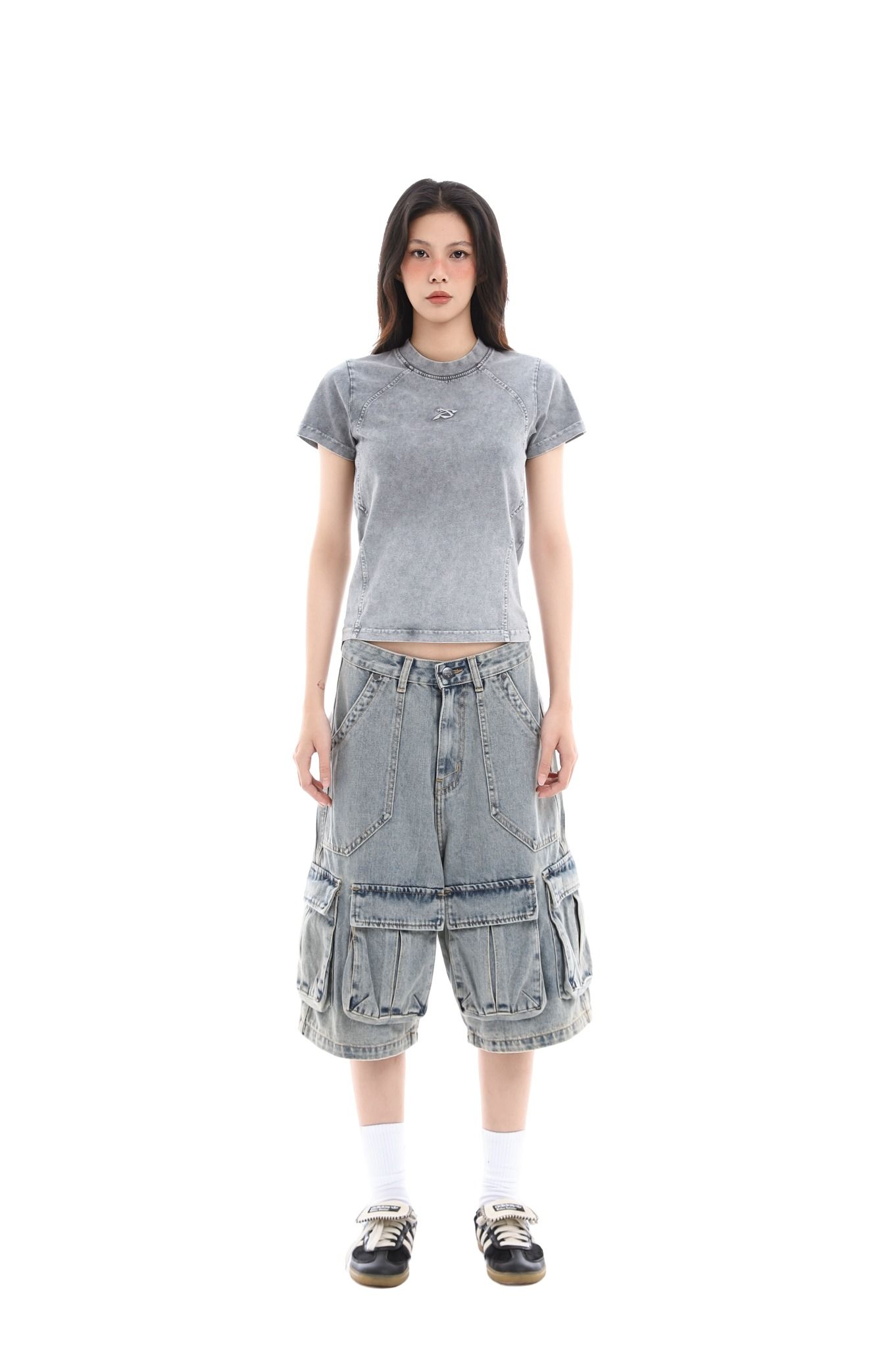 SWE NOMAD DENIM SHORTS - WASHED BLUE