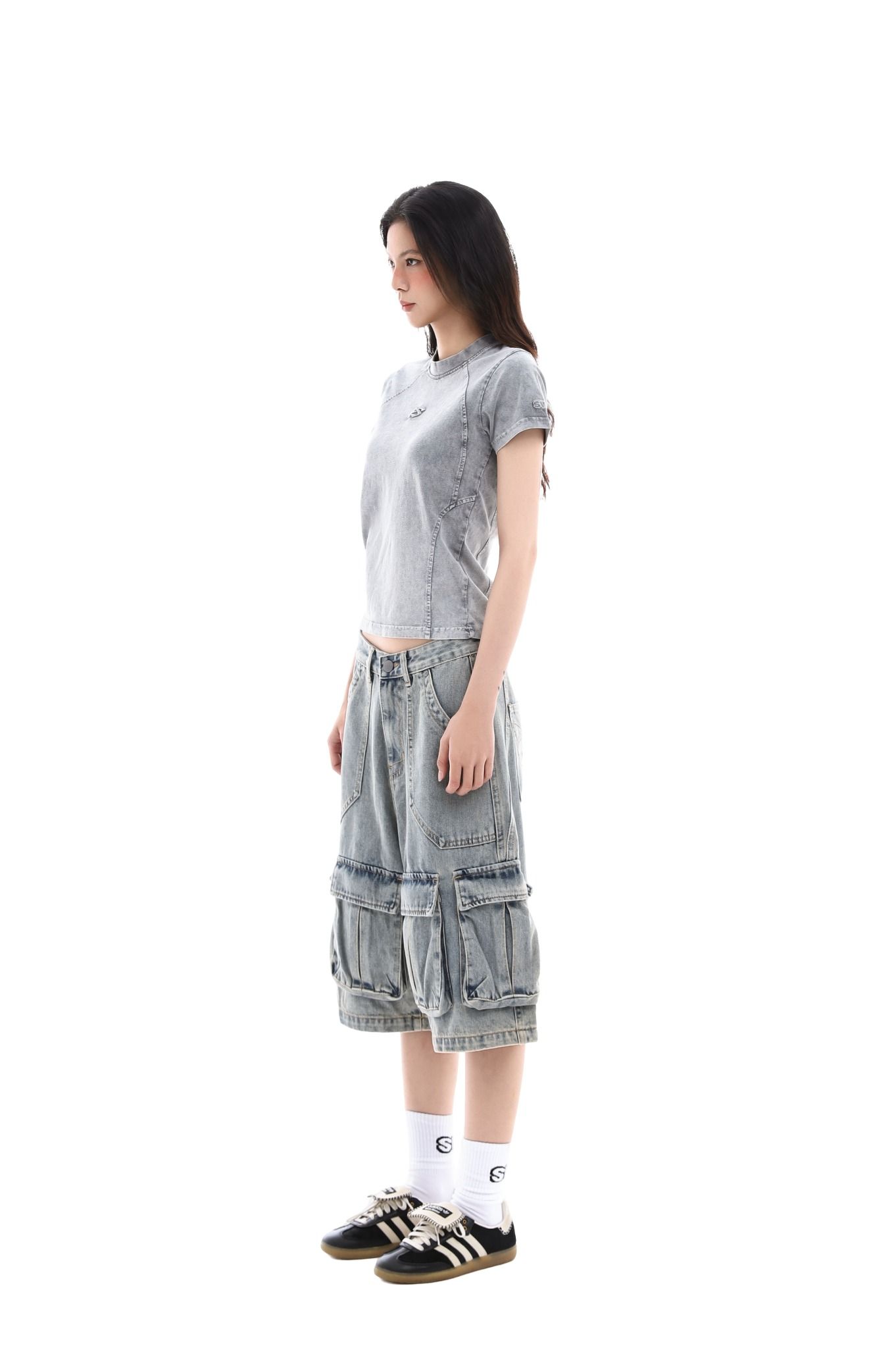 SWE NOMAD DENIM SHORTS - WASHED BLUE