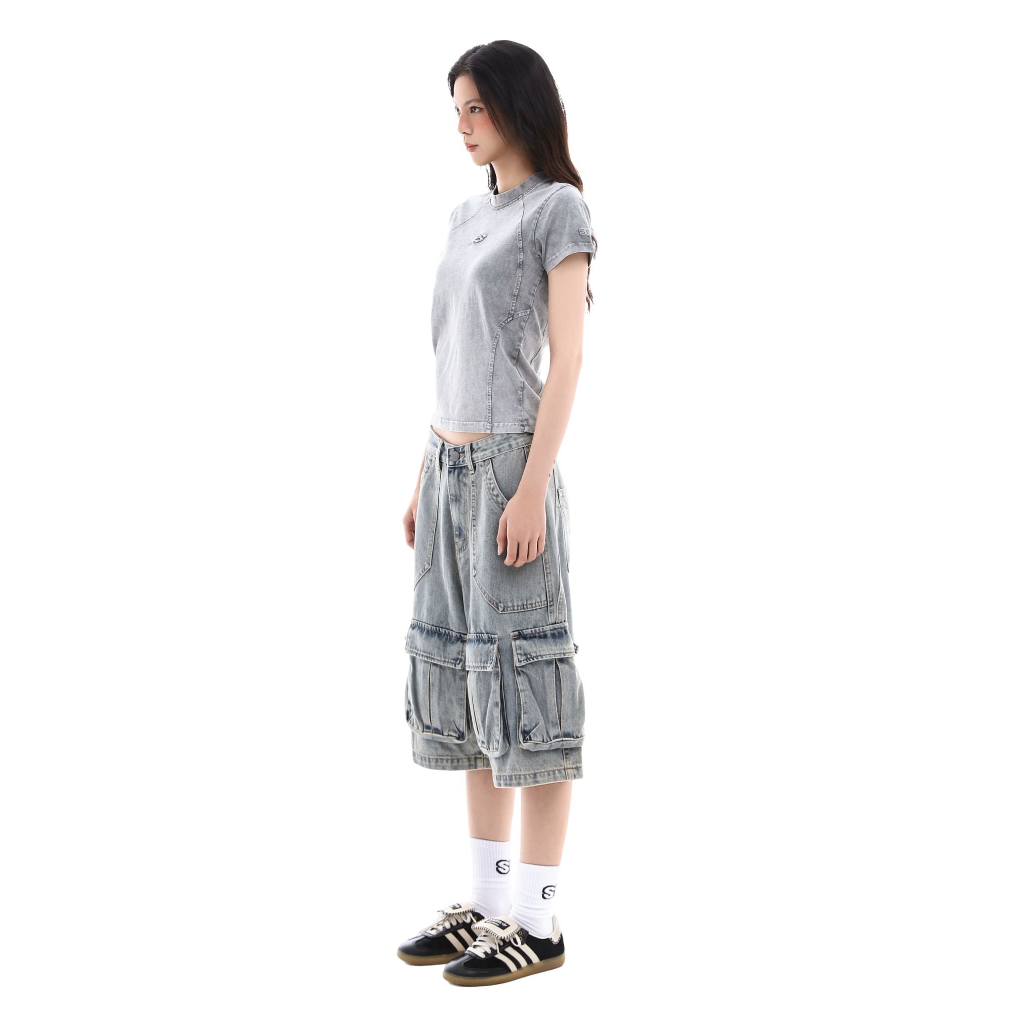 HAZE WASHED BABY TEE - GRAPHITE