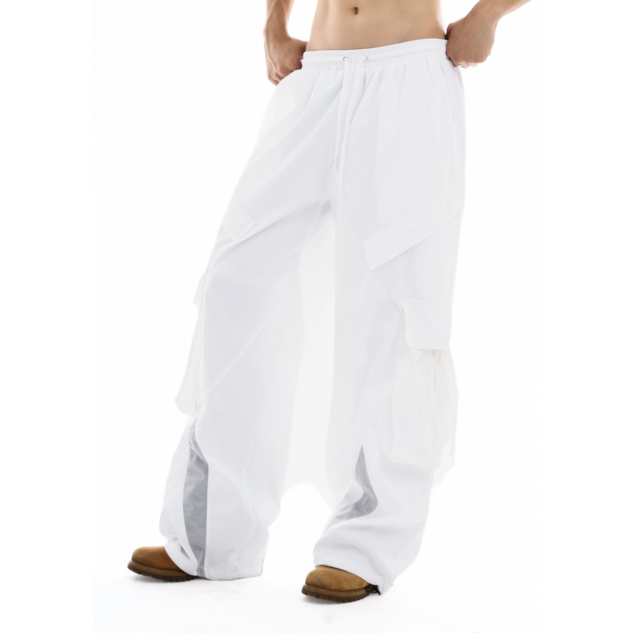 NEBULA CARGO PANTS - WHITE