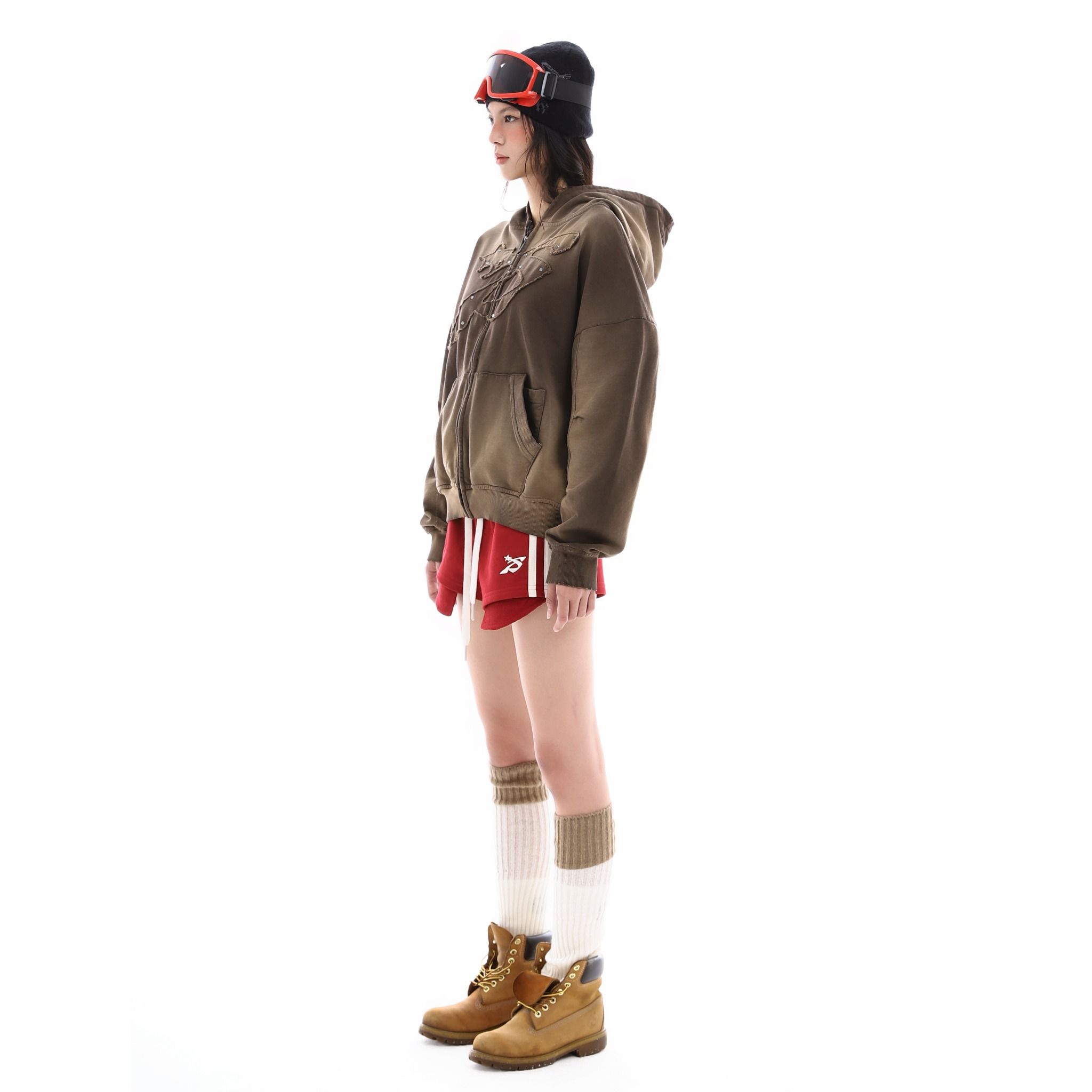 RIDGE ZIP HOODIE - BROWN