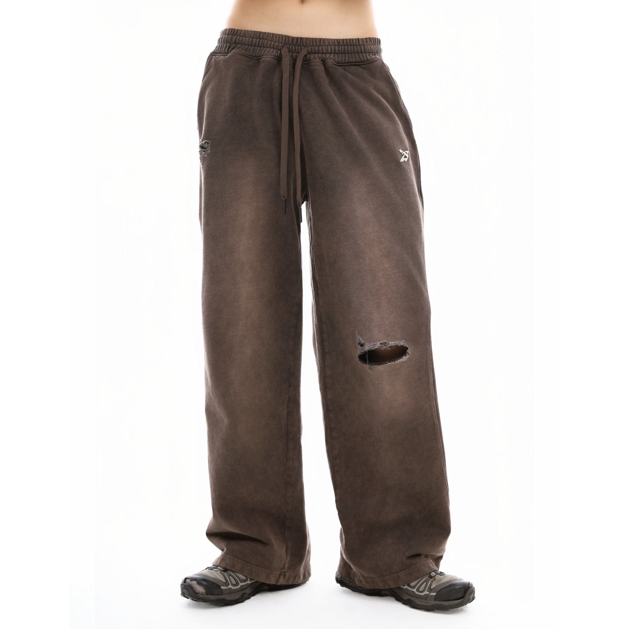 EMBLEM WASHED SWEATPANTS - RUSTIC