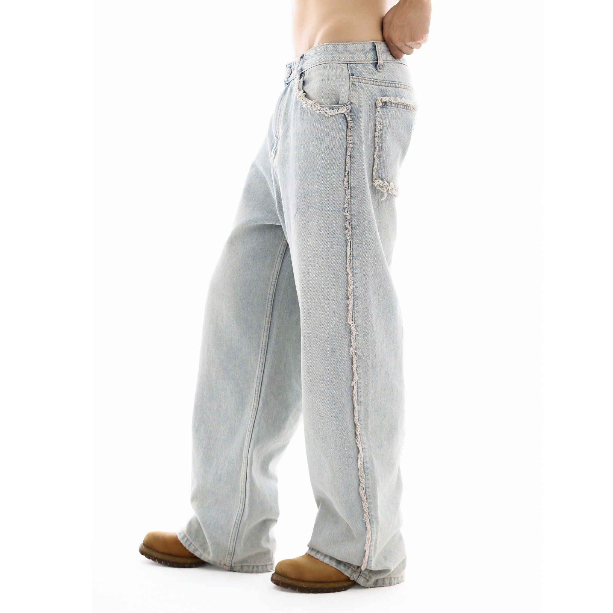 EDGE WASHED JEANS - LIGHT BLUE
