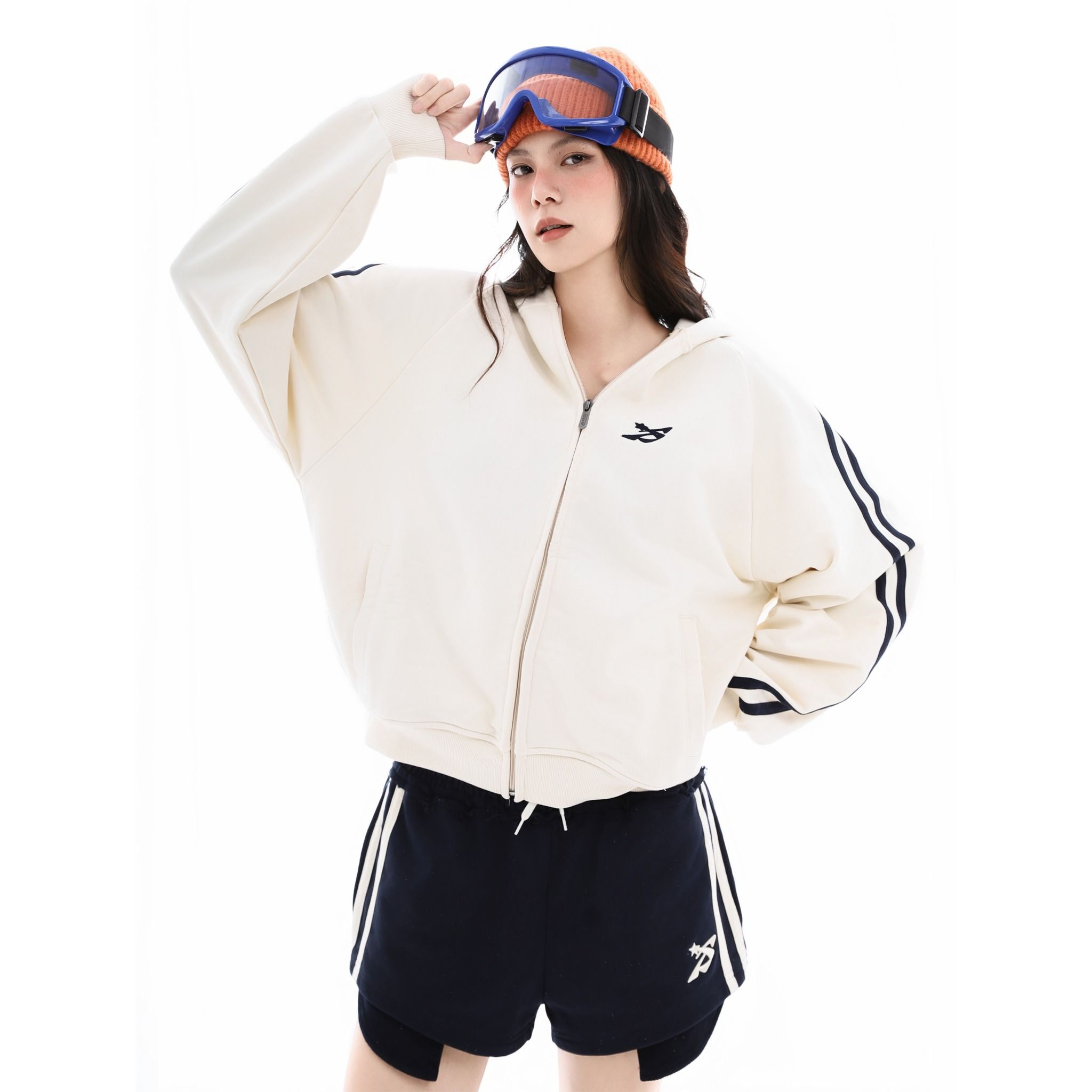 SWE INTERWAVE ZIP HOODIE - CREAM