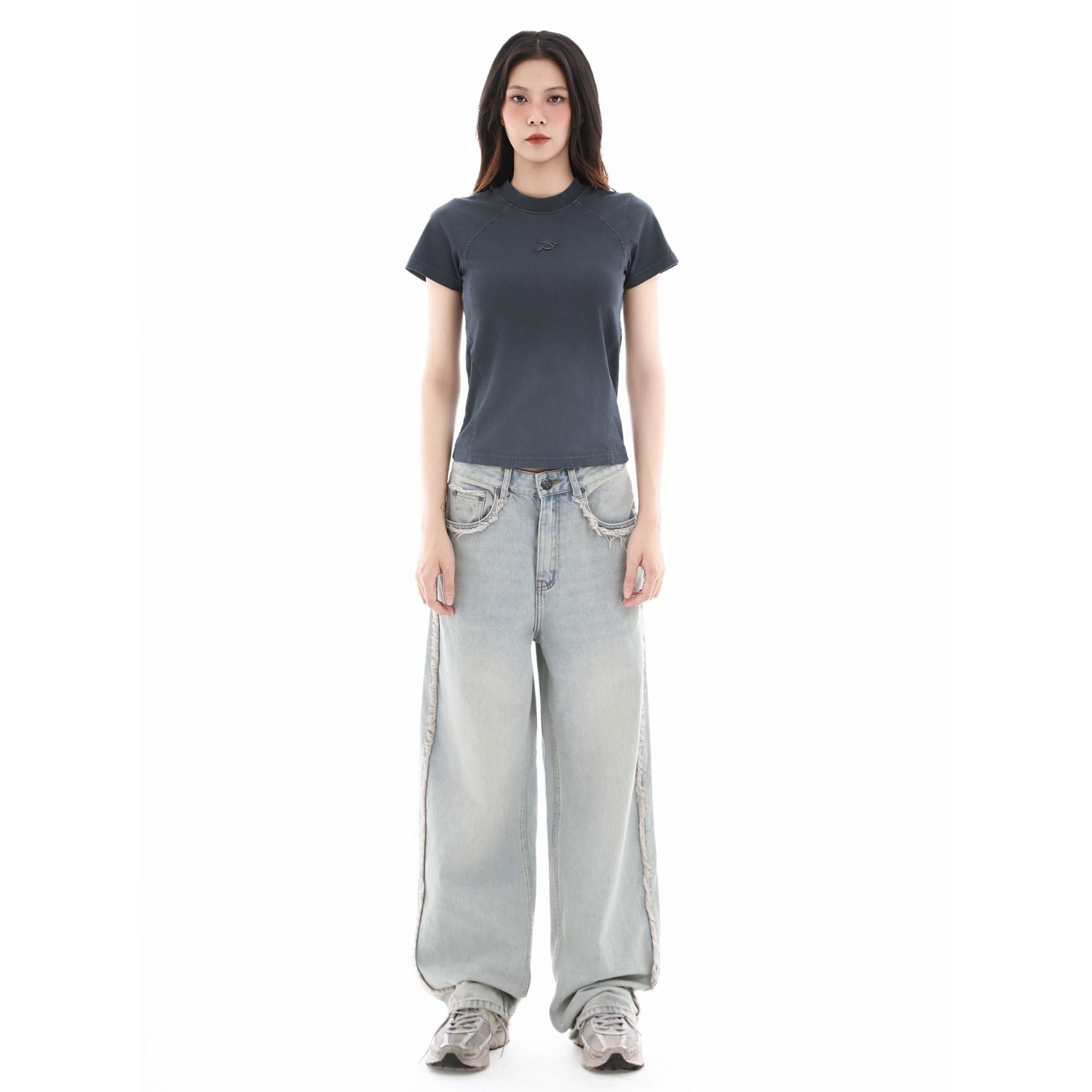 HAZE WASHED BABY TEE - BLUE