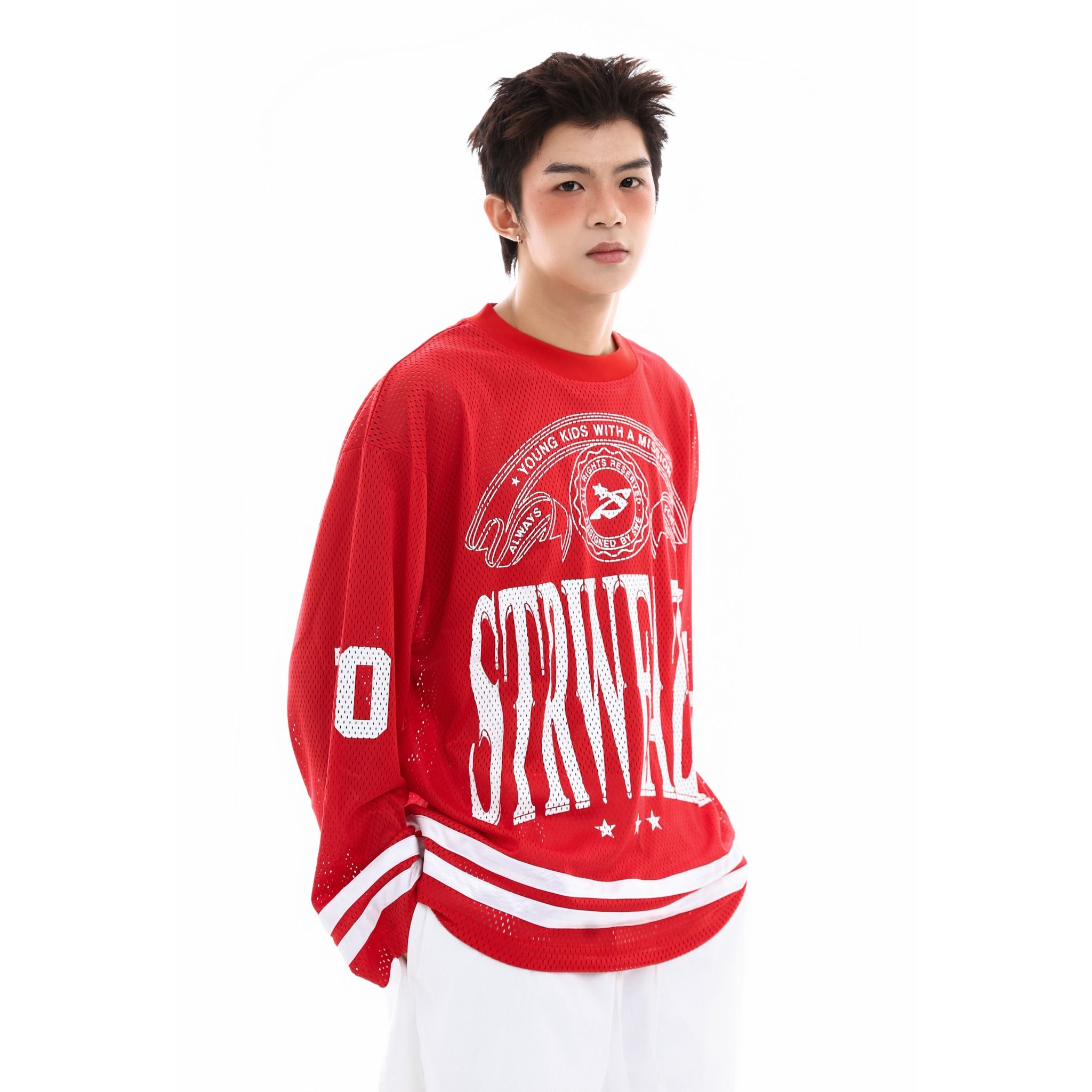 CREW LS JERSEY - RED