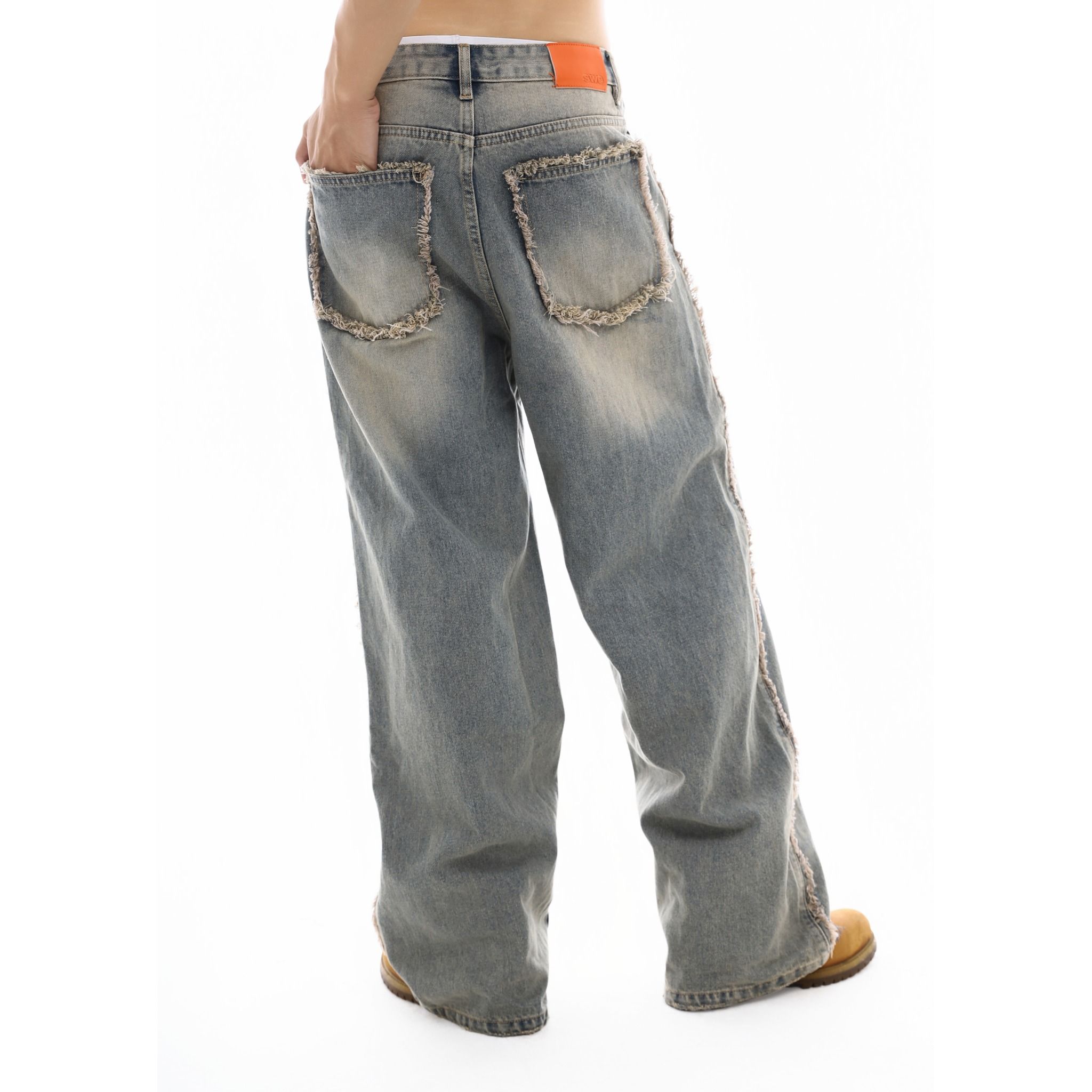 EDGE WASHED JEANS - BLUE