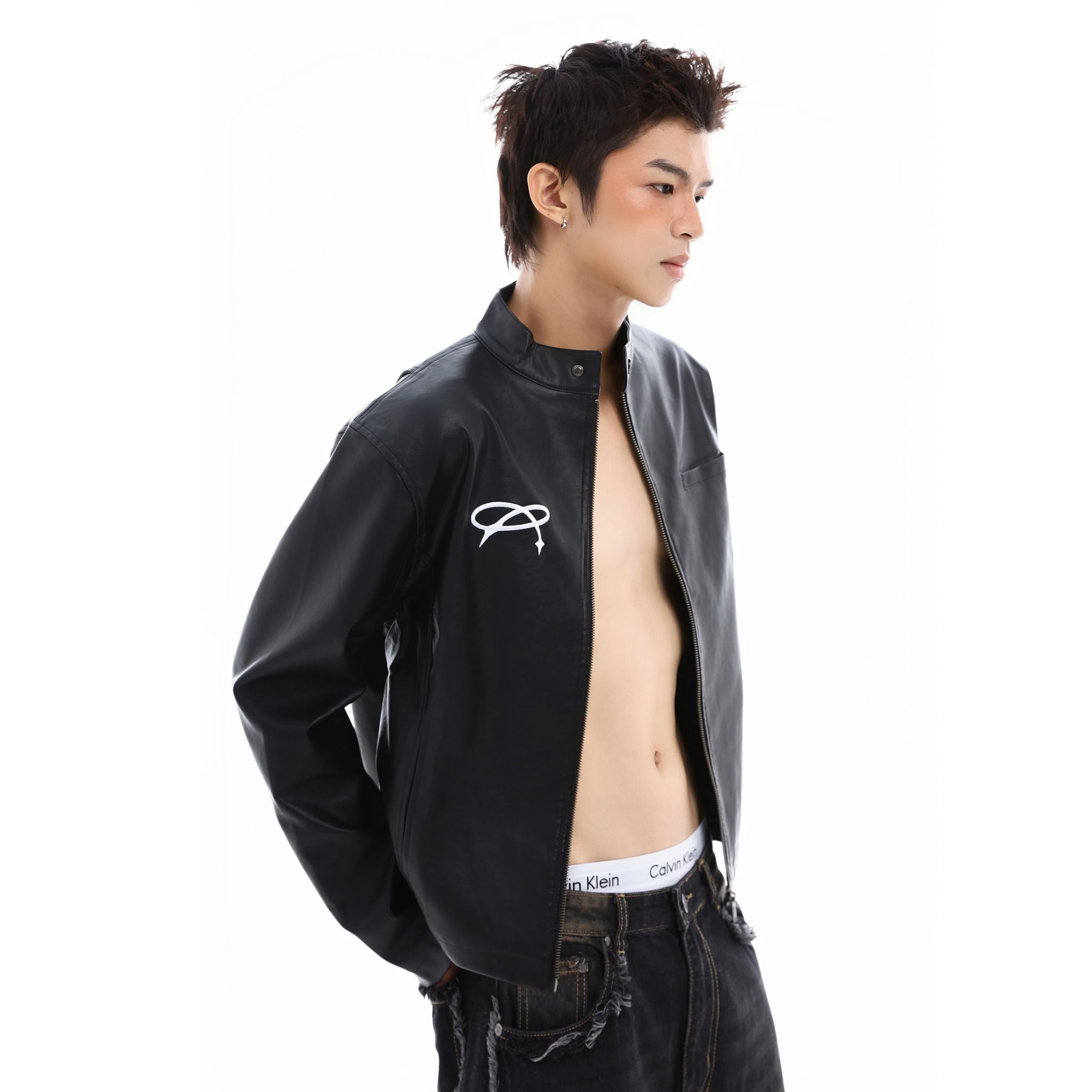SWE INFINITY LEATHER JACKET - BLACK