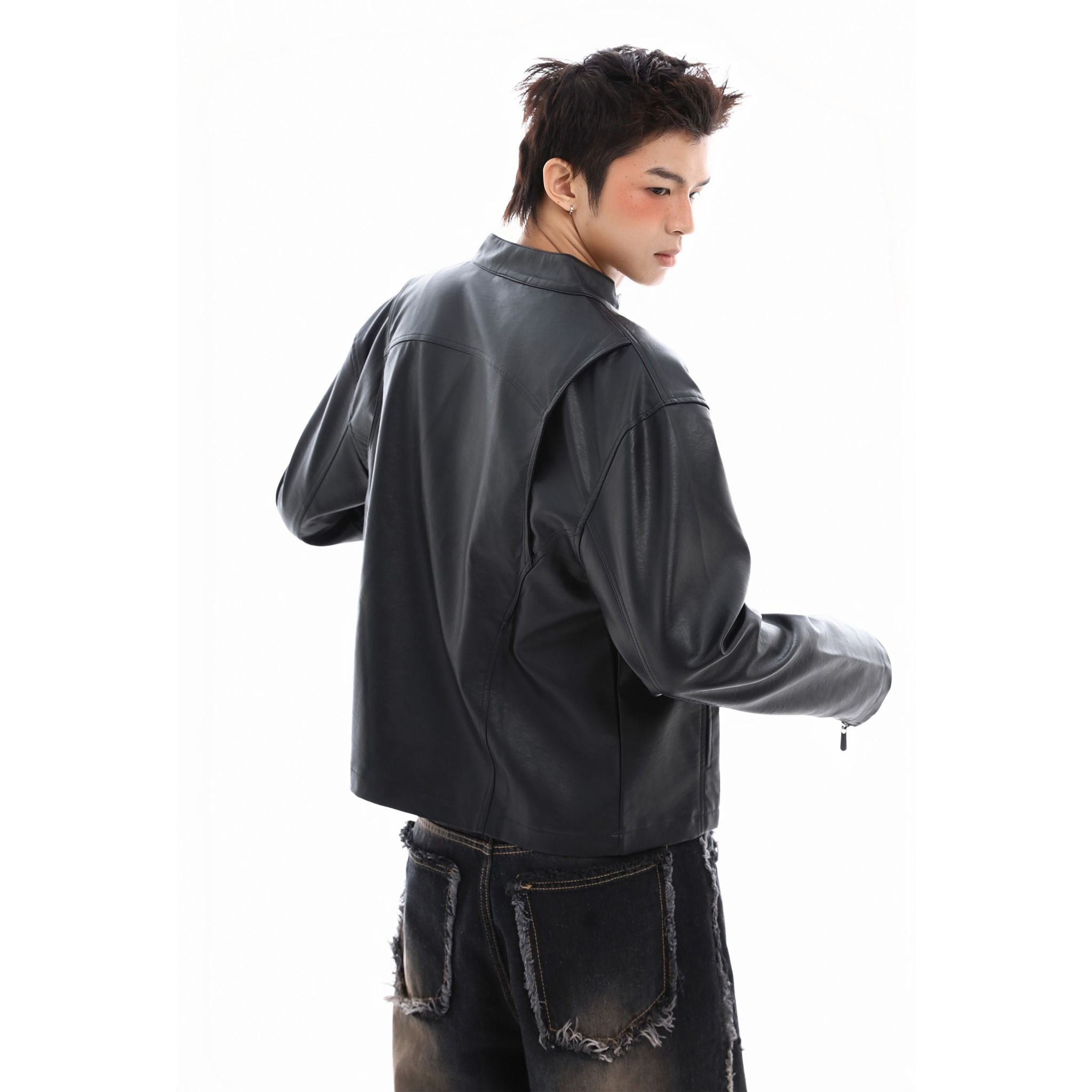 SWE INFINITY LEATHER JACKET - BLACK