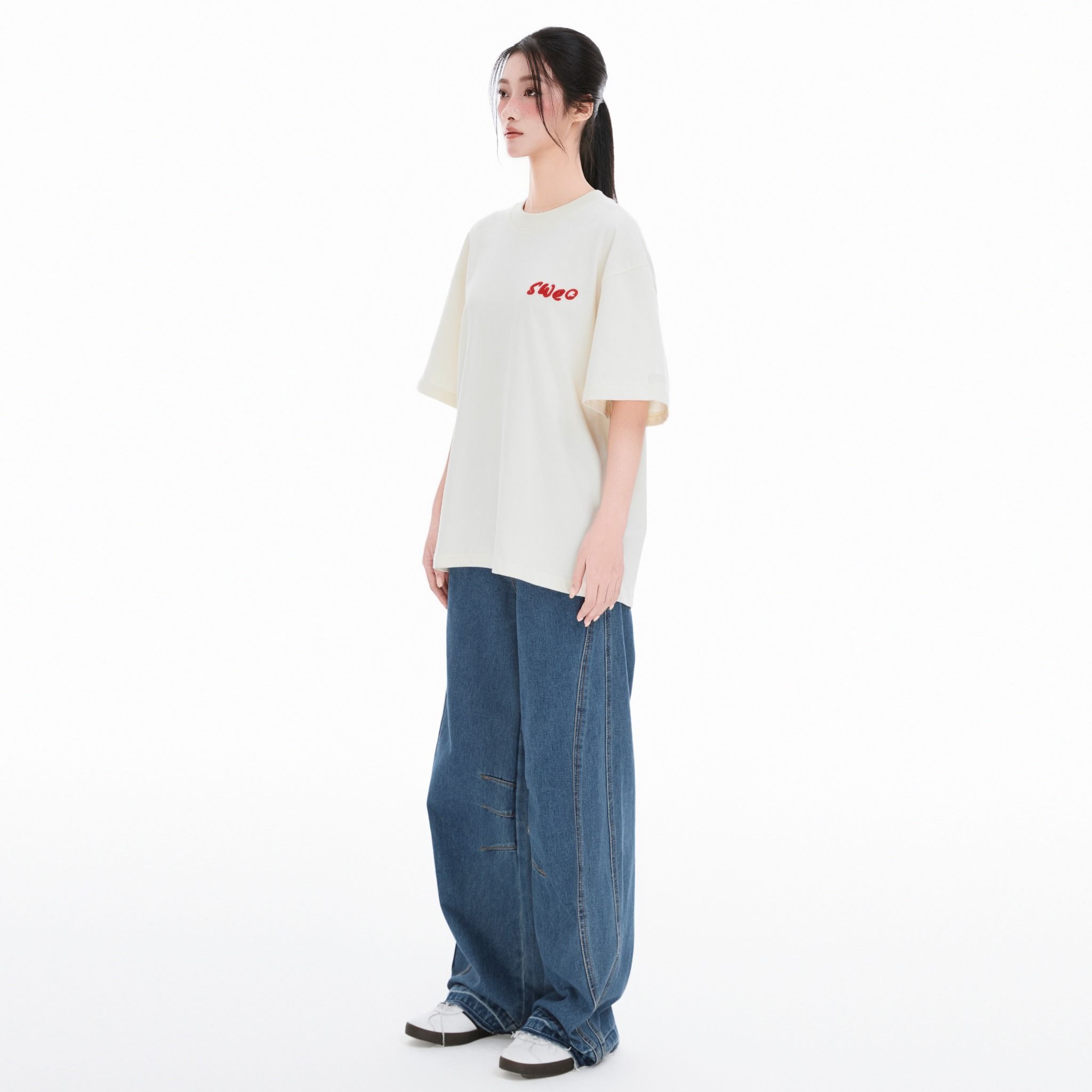 SWE SIGNATURE TEE - CREAM