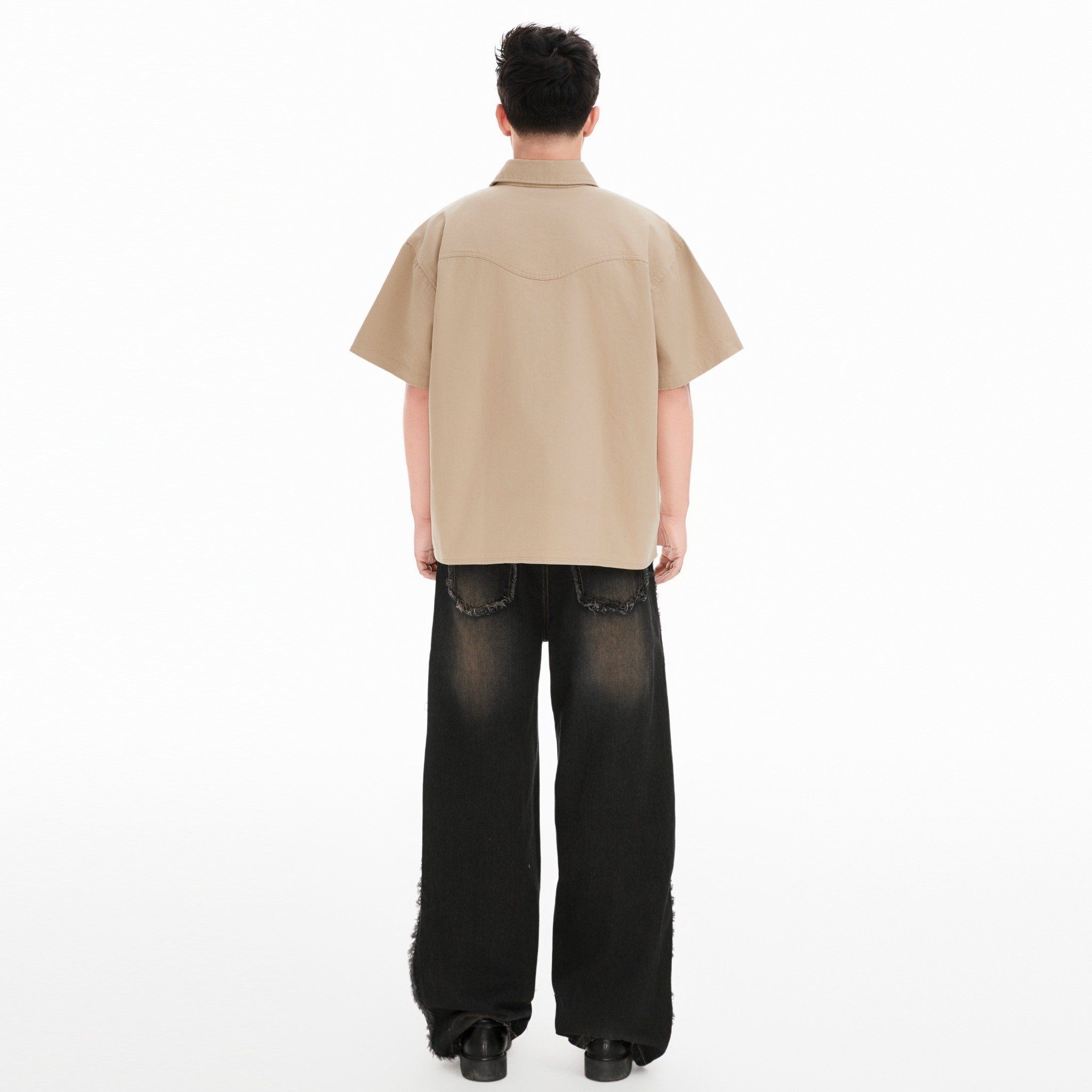 SWE PIN BUTTON SHIRT - BEIGE