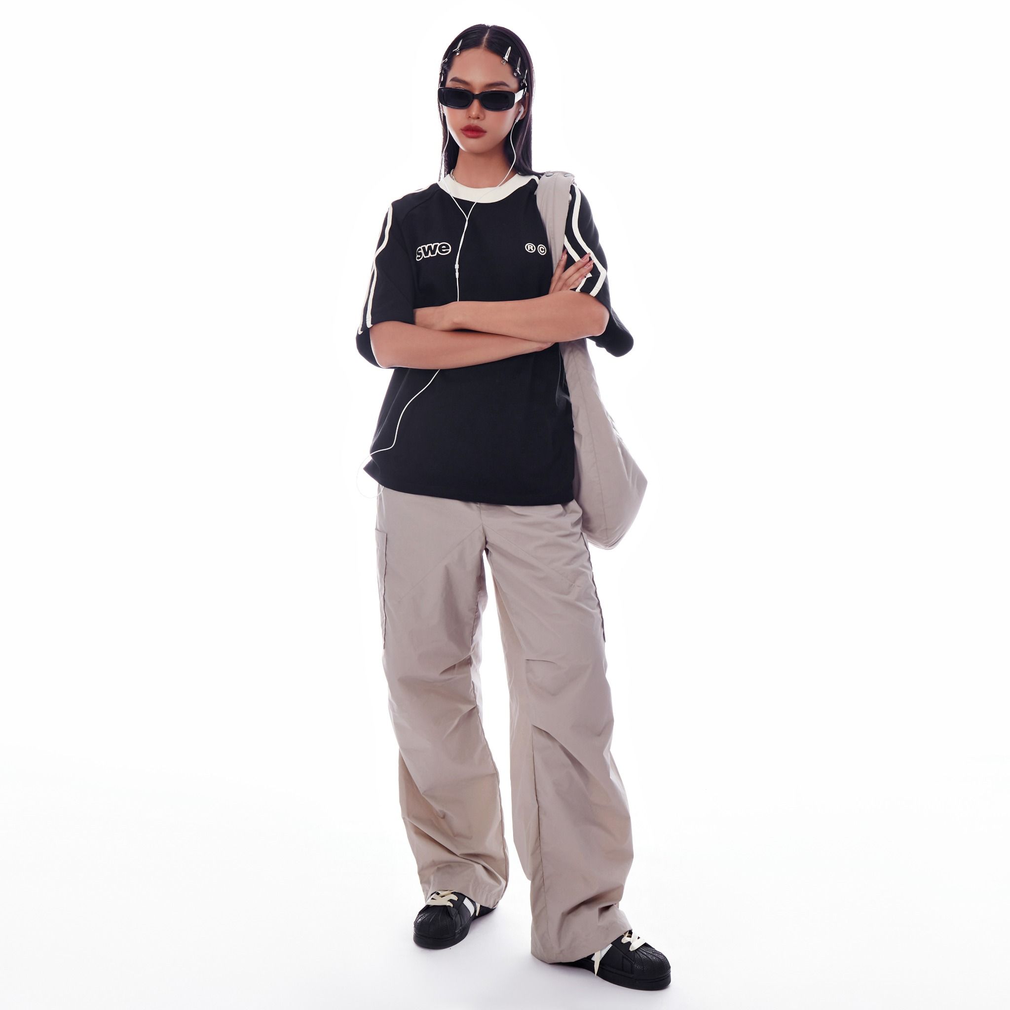 WAVELINES TEE - BLACK