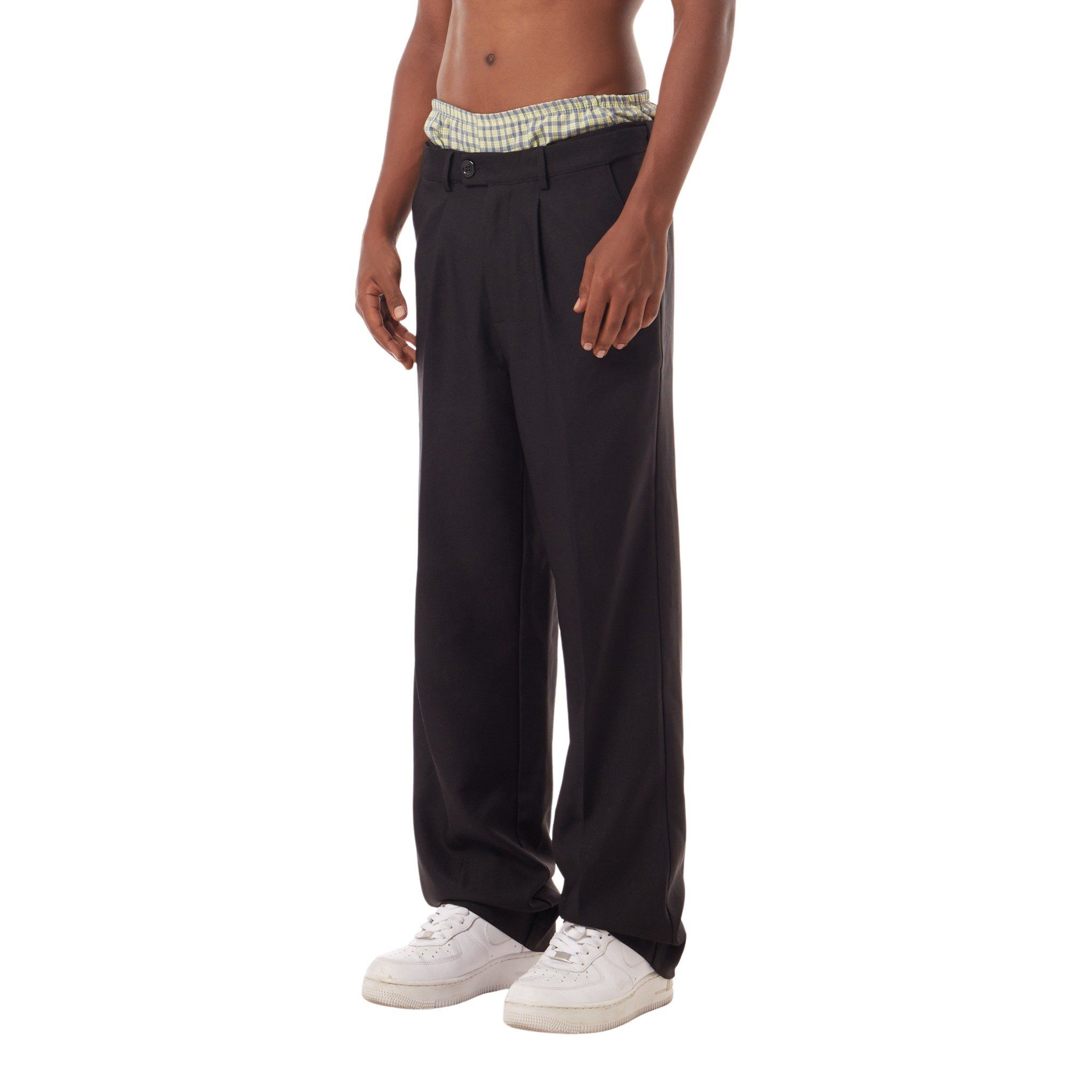 PLEATED PANTS - BLACK
