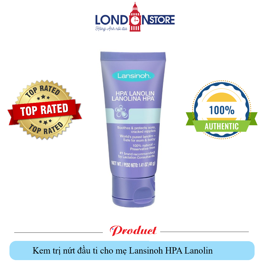 ( Hàng Anh ) Kem trị nứt đầu ti cho mẹ Lansinoh HPA Lanolin