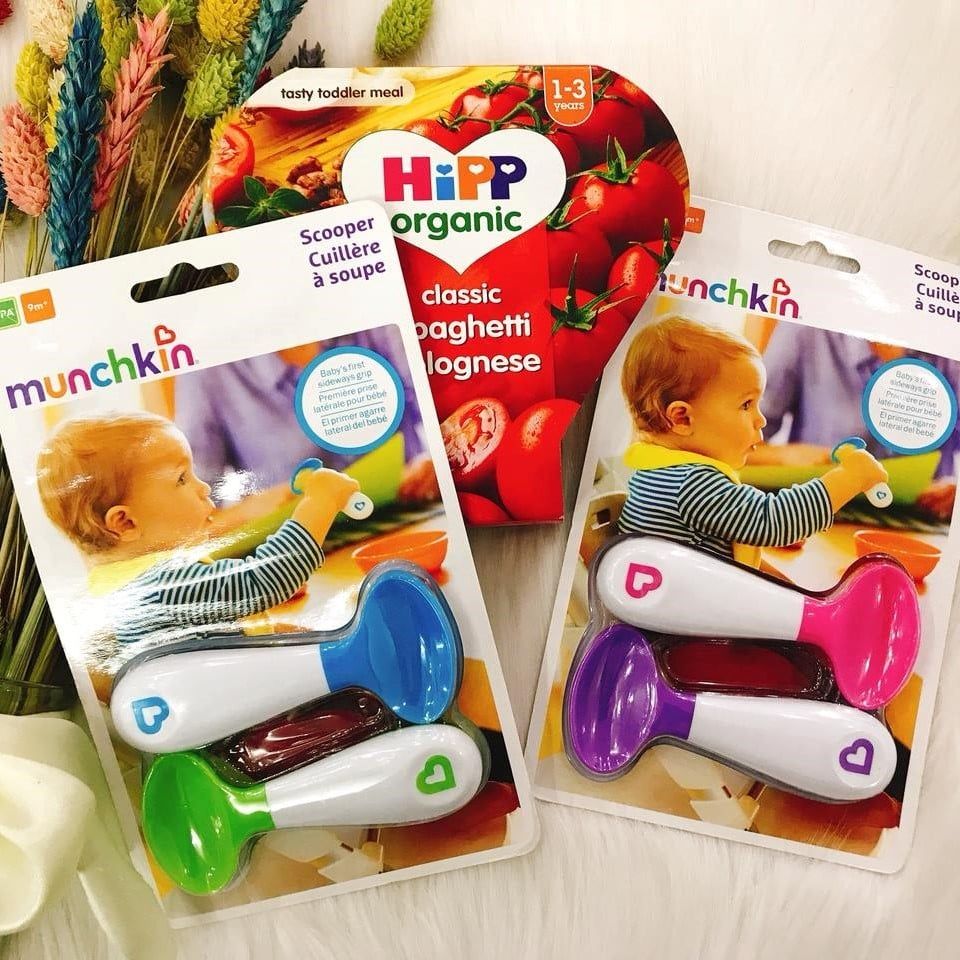 Set 2 thìa ăn dặm Munchkin ( hàng Anh )