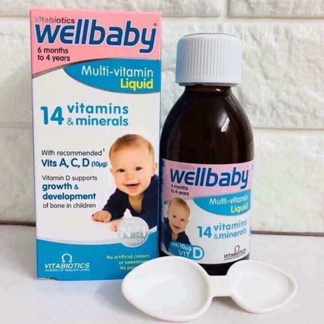 Vitamin tổng hợp dạng nước Wellbaby Multi Vitamin Liquid - số 1 UK