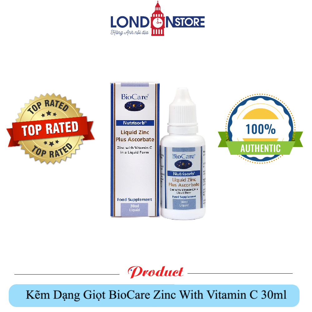 Kẽm Dạng Giọt BioCare Zinc With Vitamin C 30ml