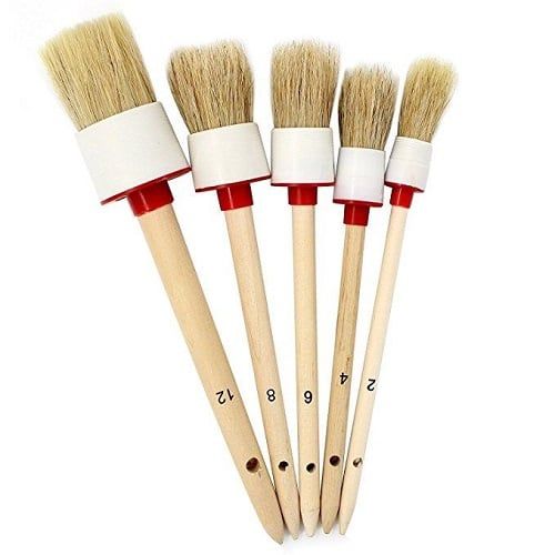 Bộ chổi tròn cán gỗ 5 cây