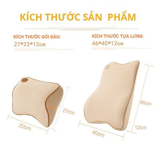 Gối tựa lưng cao su non bọc vải cao cấp