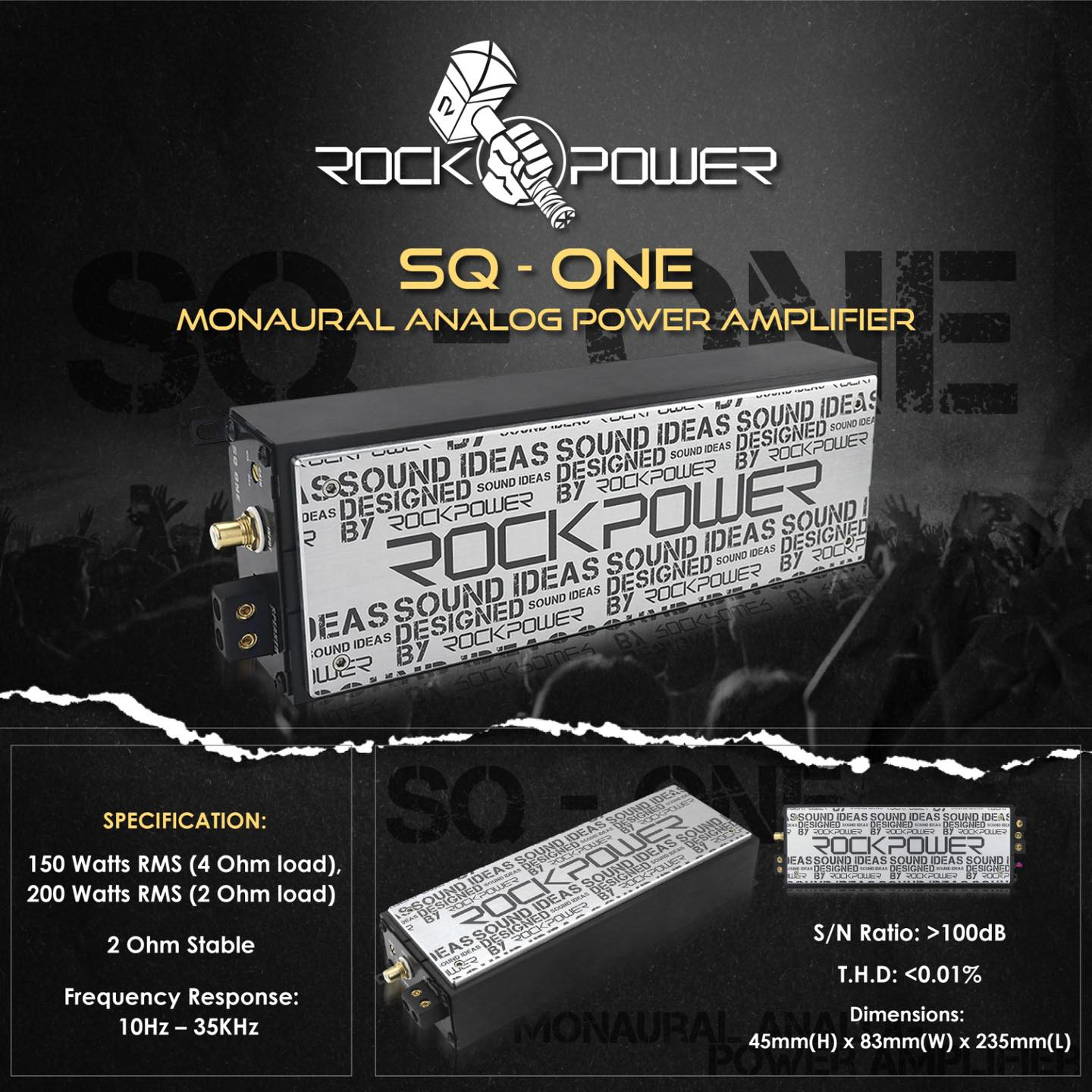 Rock Power Amply Mono R800.1